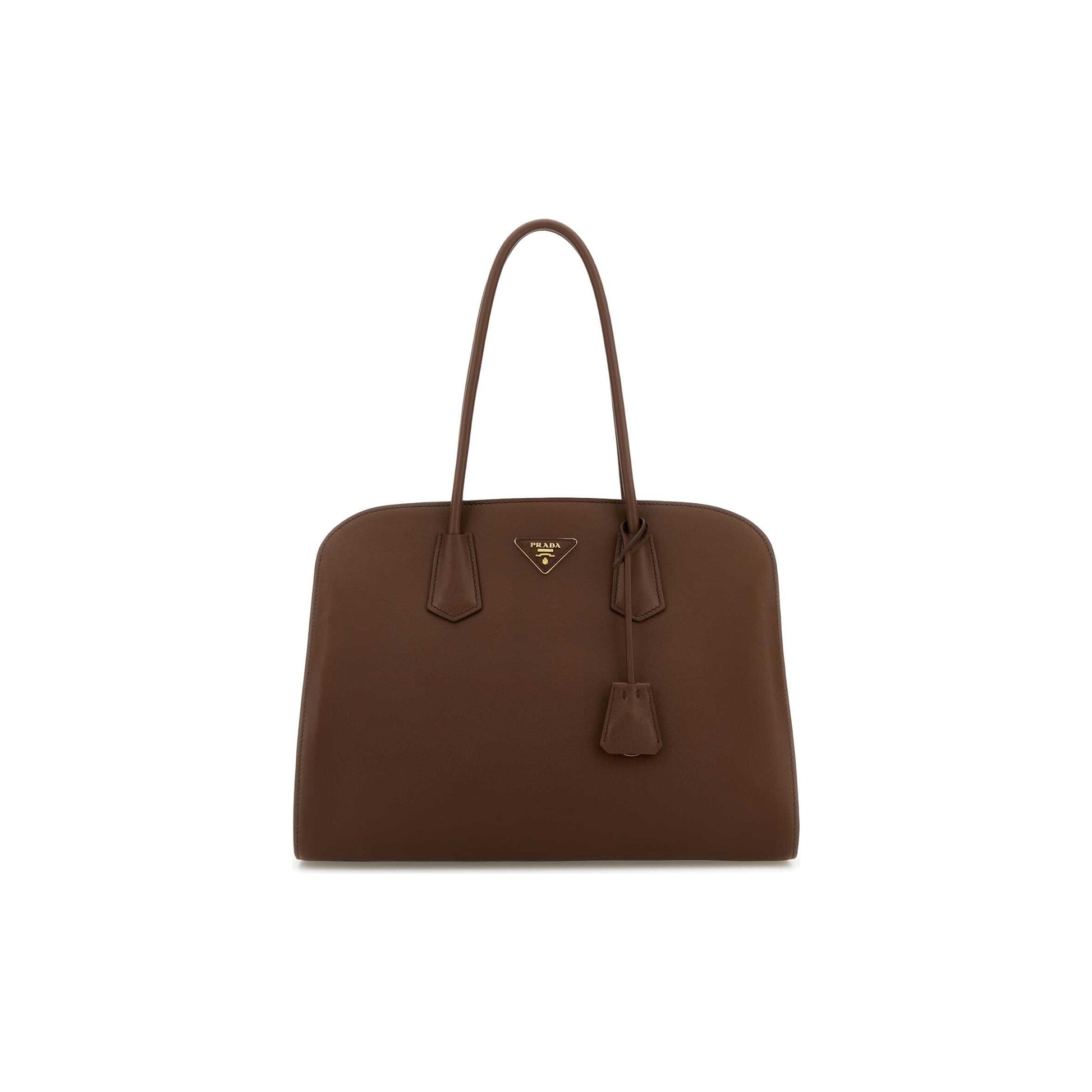 Prada Mala de Ombro em Pele — Caramelo