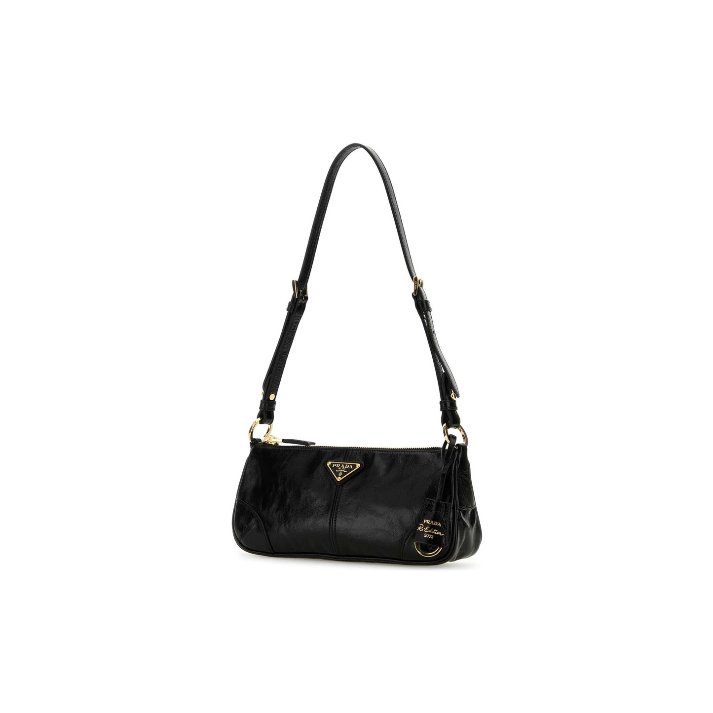 Prada Mala de Ombro em Pele — Preto
