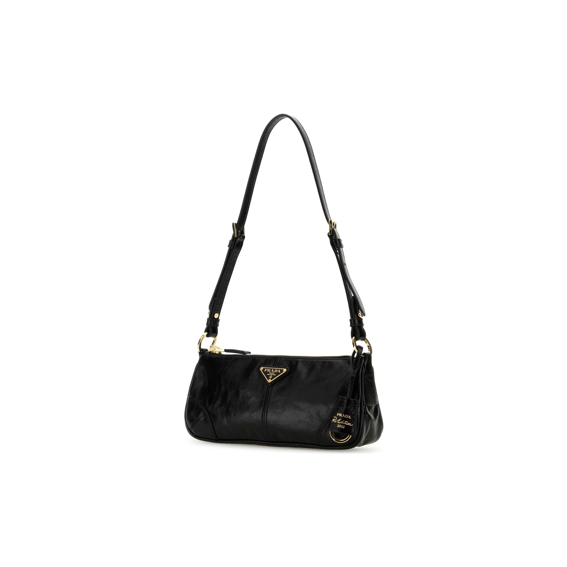 Prada Mala de Ombro em Pele — Preto