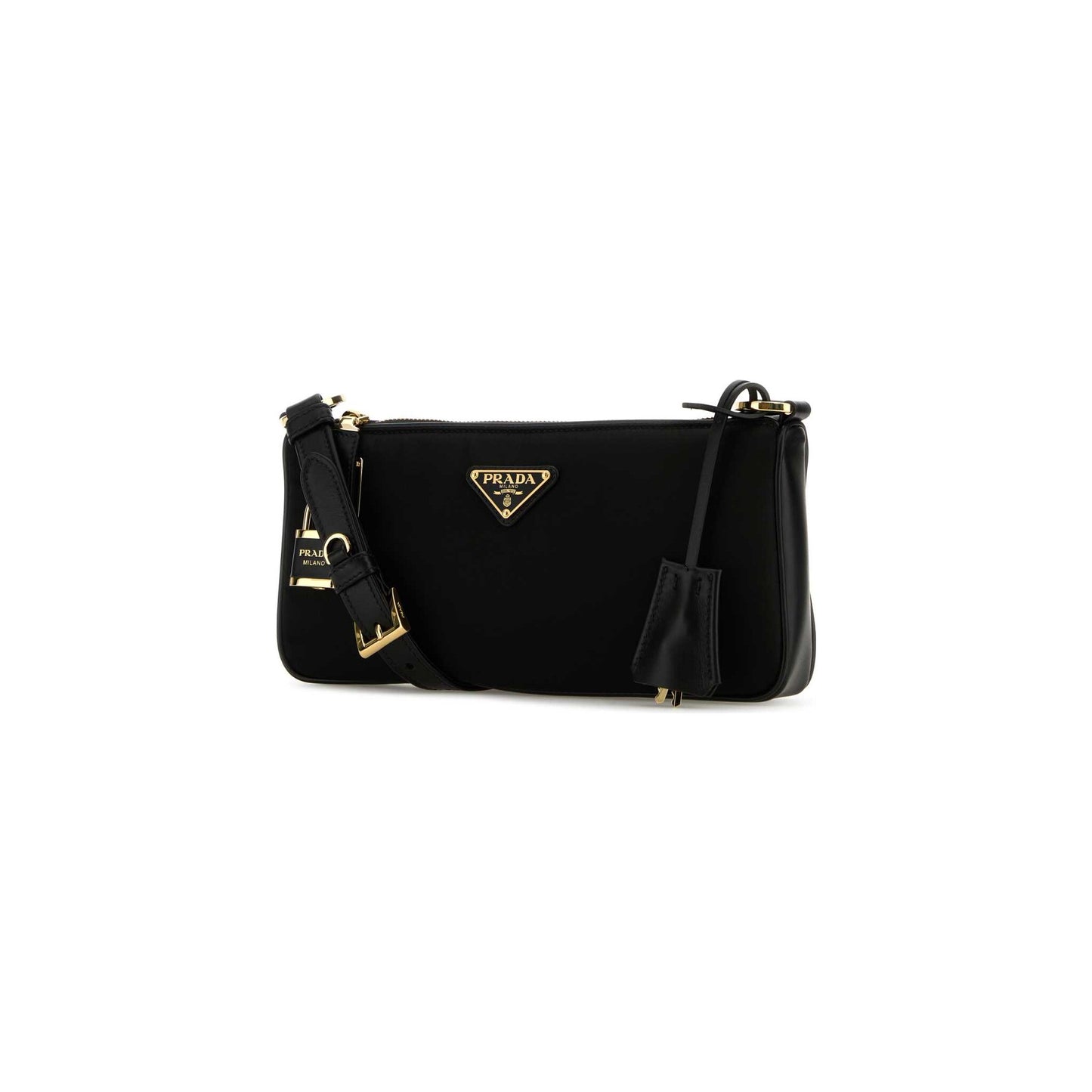 Prada Mala Tiracolo em Re-Nylon — Preto