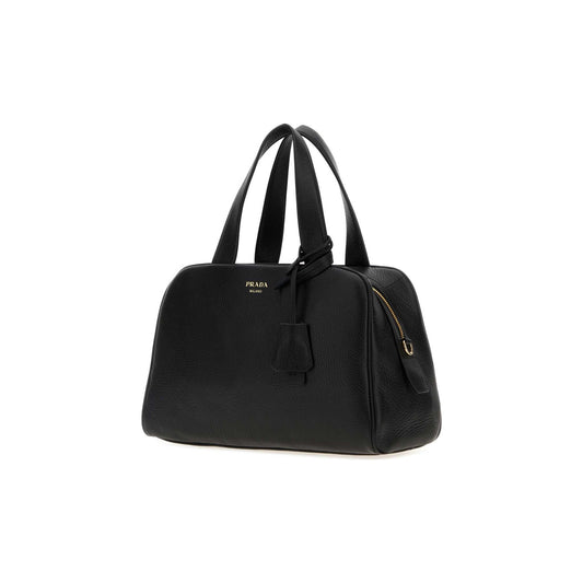 Prada Mala de Ombro em Pele — Preto