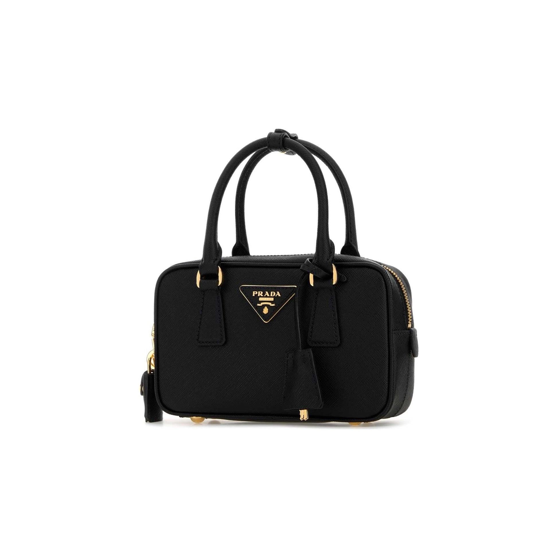 Prada Mala de Mão em Pele — Preto