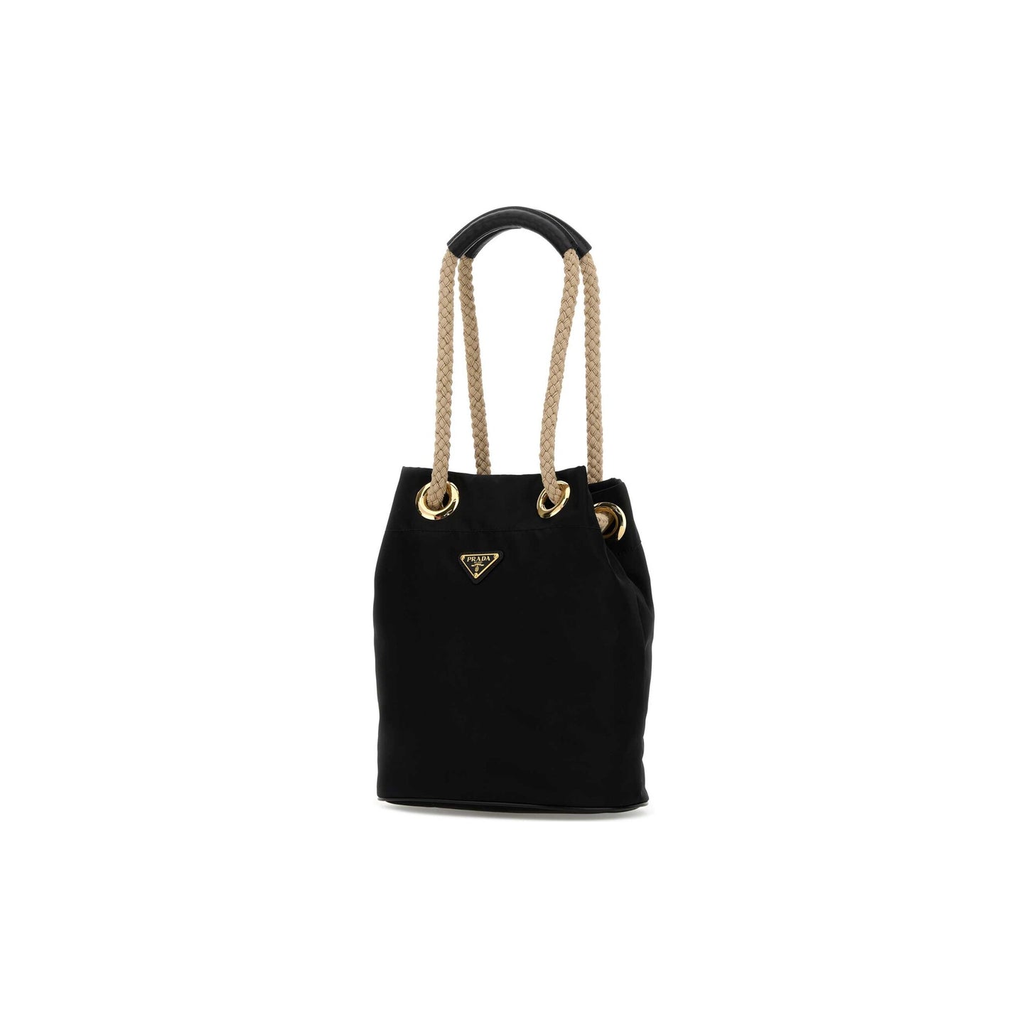 Prada Mala de Ombro Pequena Buckle em Re-Nylon — Preto