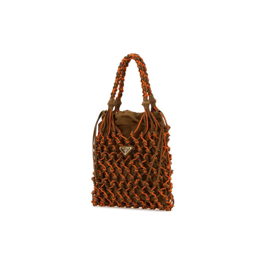 Prada Mala de Mão em Re-Nylon — Verde