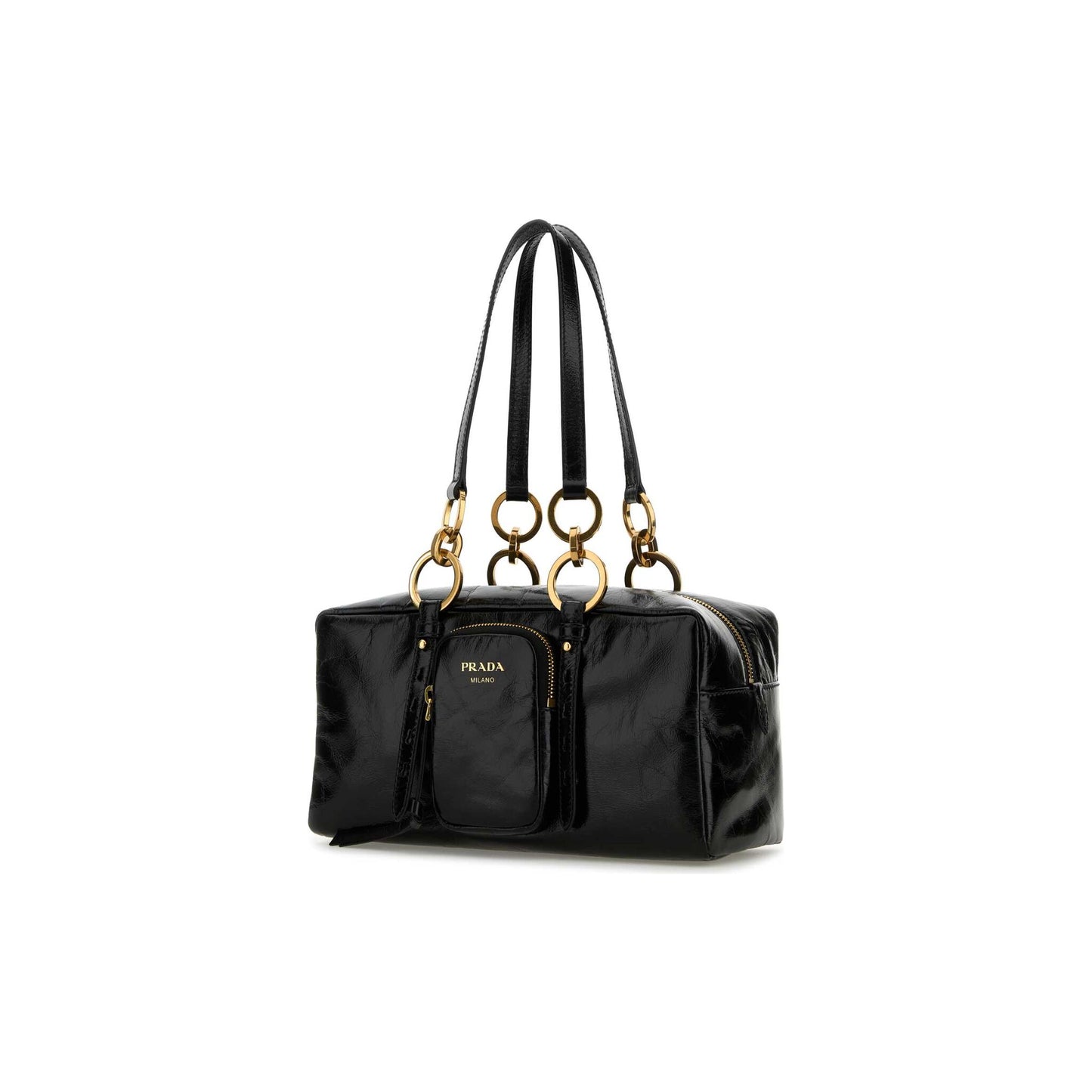 Prada Mala de Mão em Pele — Preto