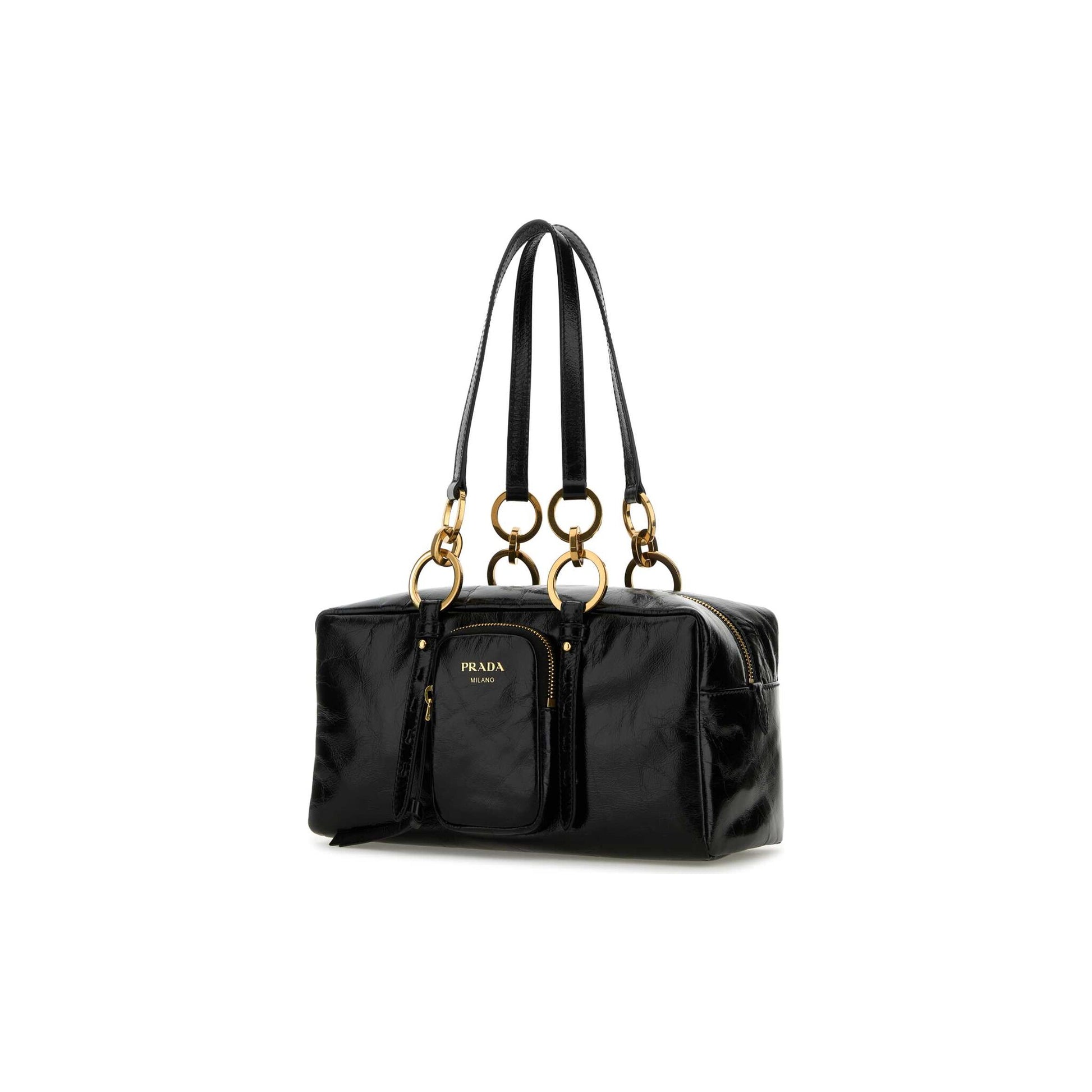 Prada Mala de Mão em Pele — Preto
