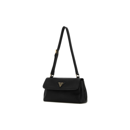 Prada Mala de Ombro em Pele — Preto
