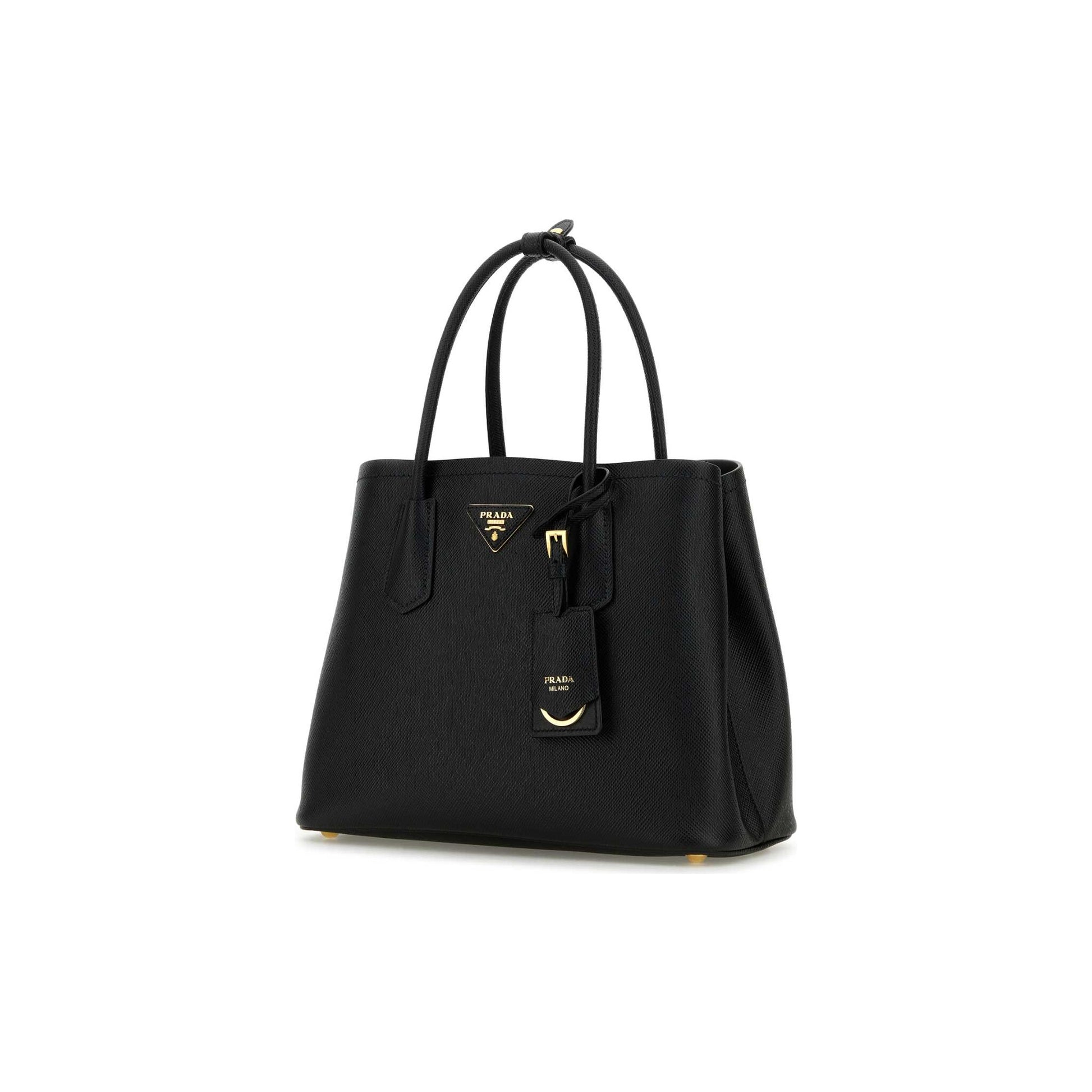 Prada Mala de Ombro Média Saffiano em Pele