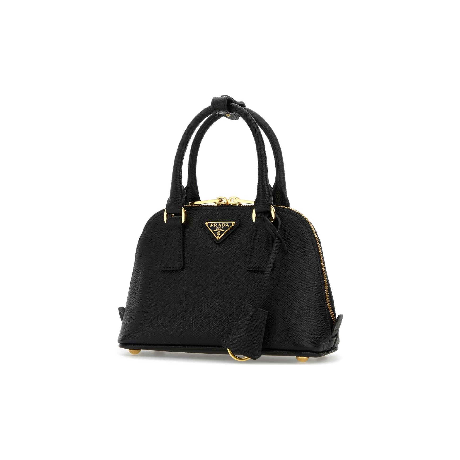 Prada Mala de Mão em Pele — Preto