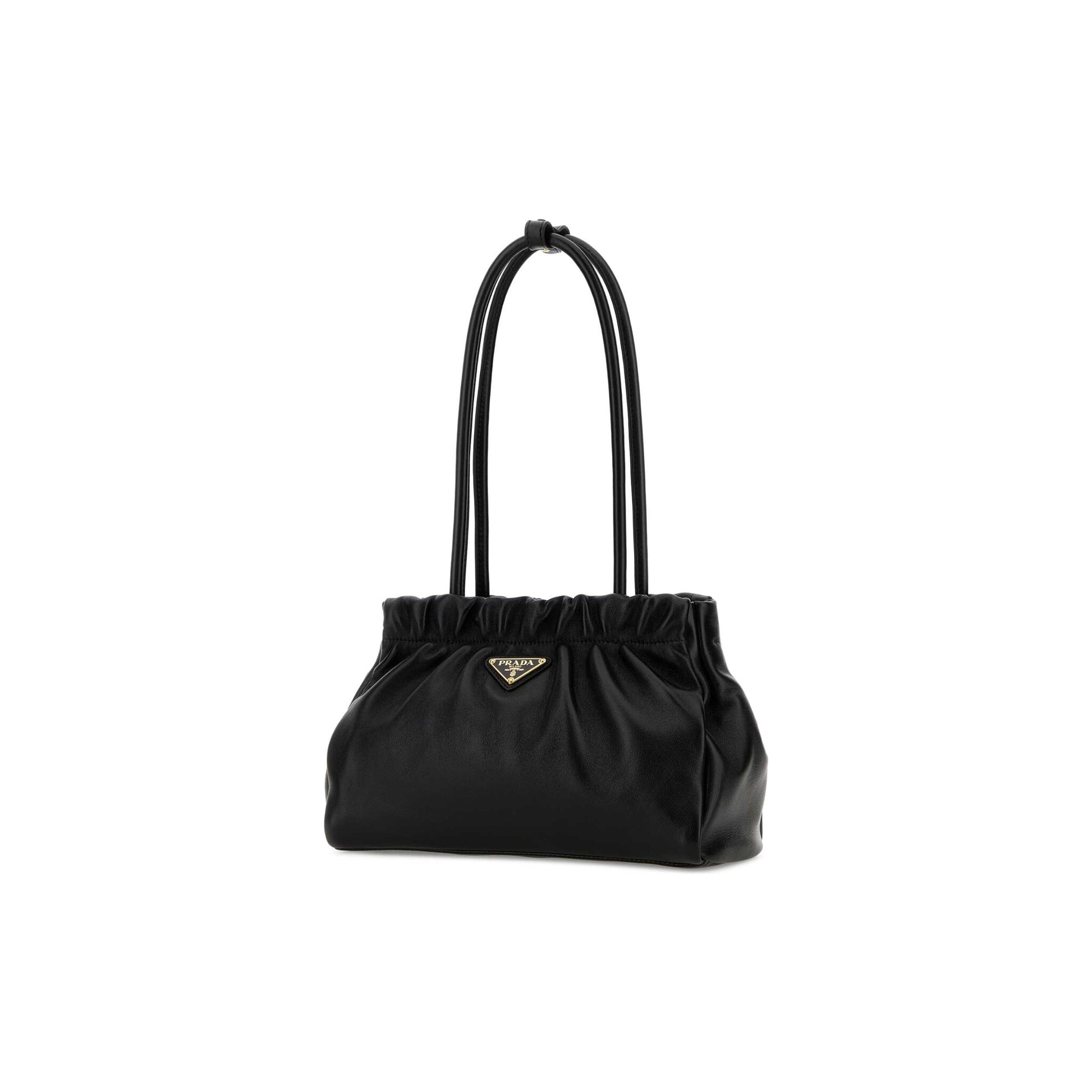 Prada Mala de Ombro em Pele Nappa — Preto