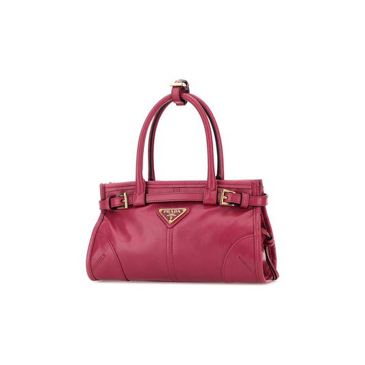 Prada Mala de Mão Mini Bonnie em Pele — Vermelho