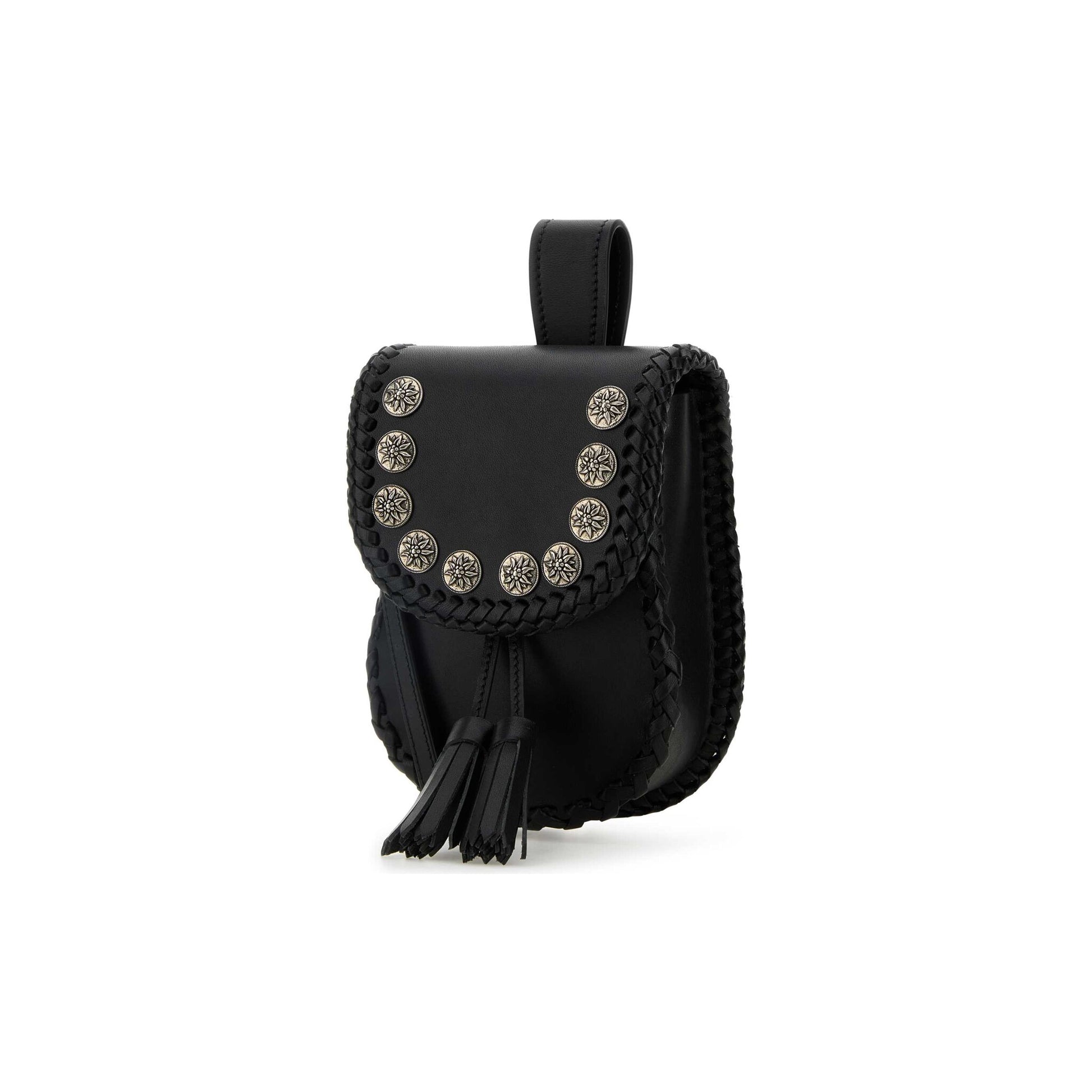 Prada Mala Tiracolo em Pele — Preto