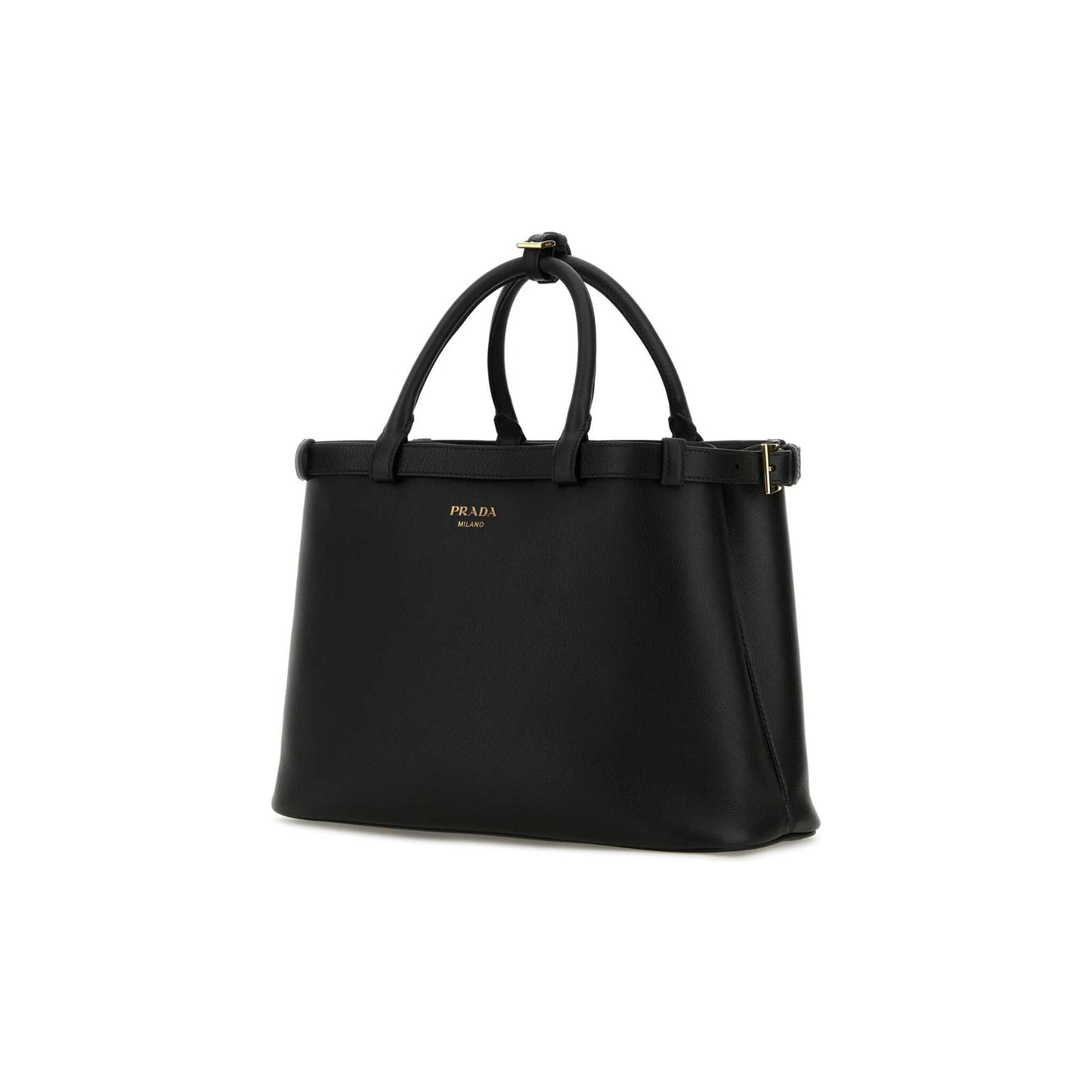 Prada Mala de Ombro Média Buckle em Pele