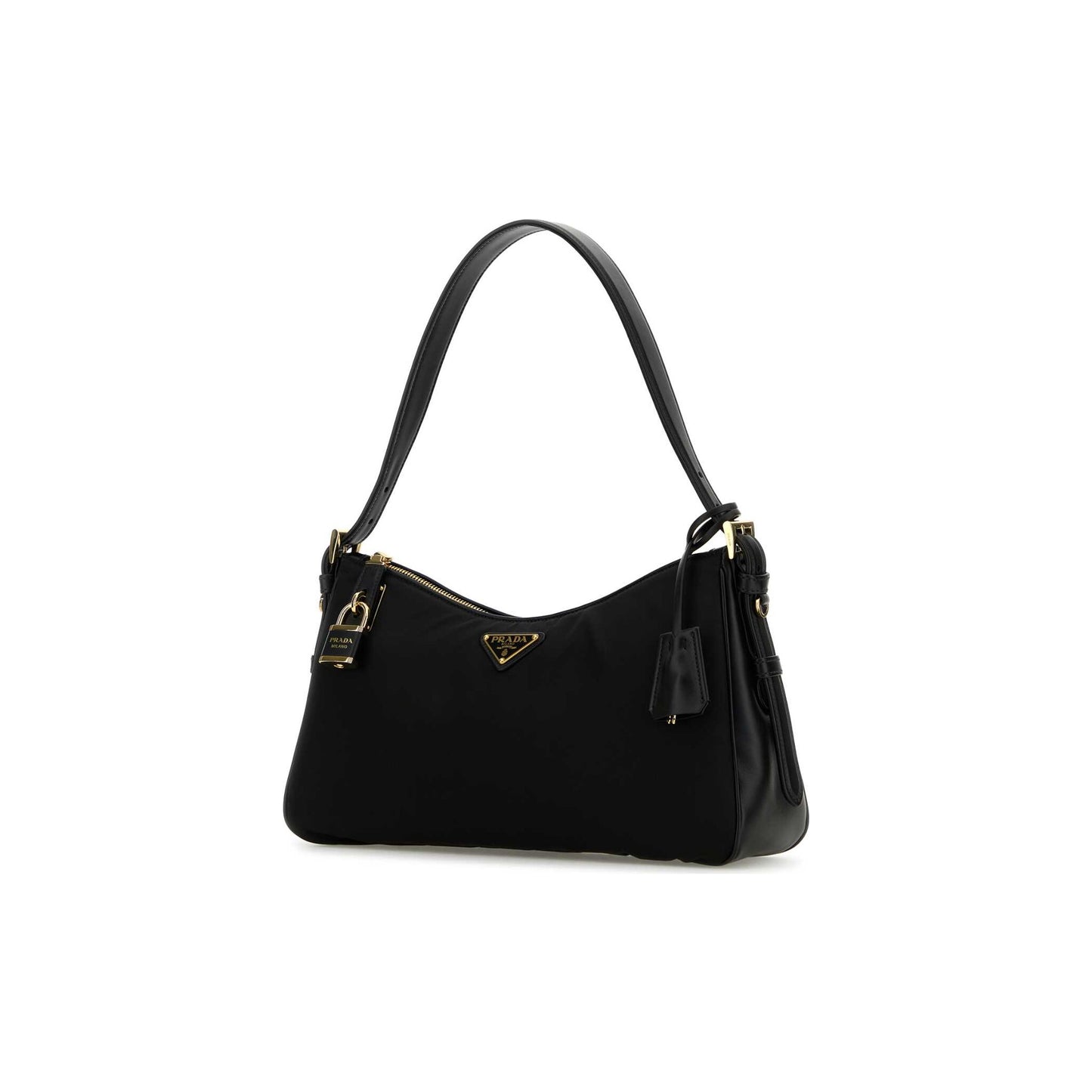 Prada Mala de Ombro em Re-Nylon — Preto