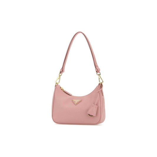 Prada Mala Mini Re-Edition em Pele — Branco