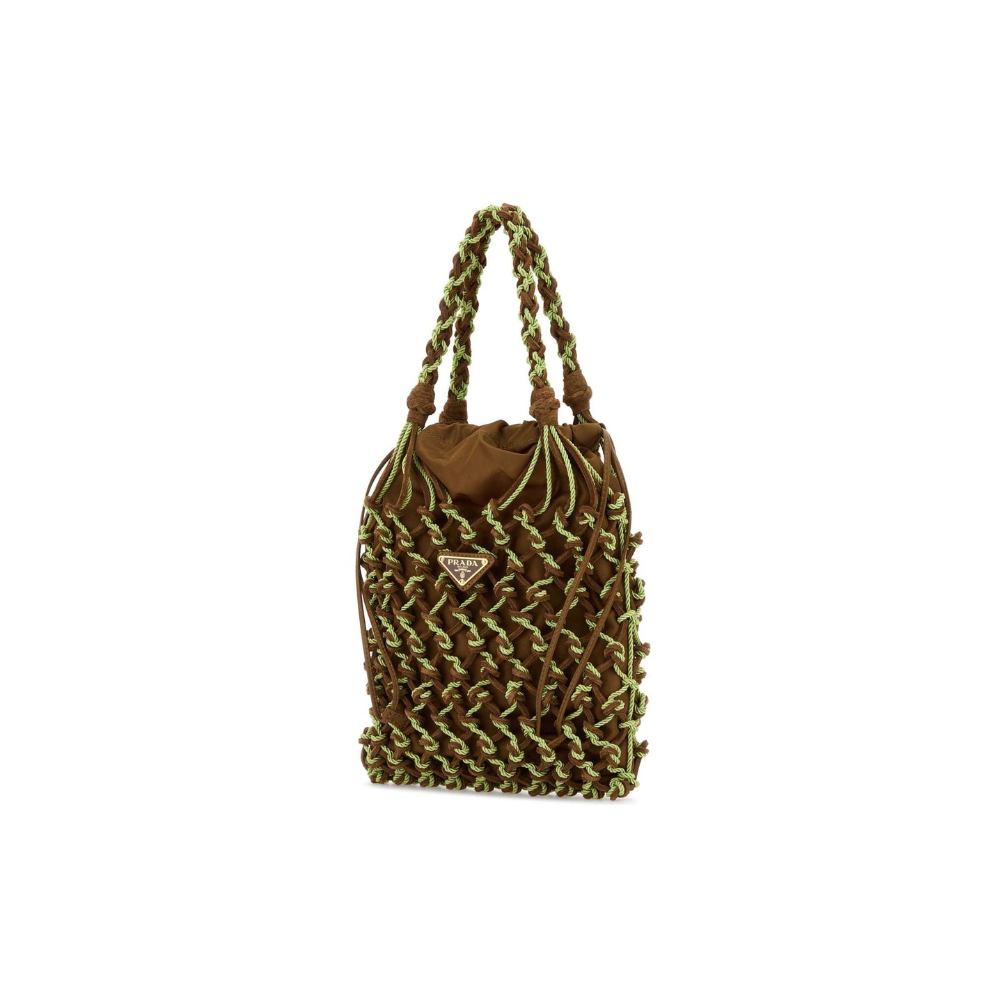 Prada Mala de Mão em Re-Nylon — Cinzento