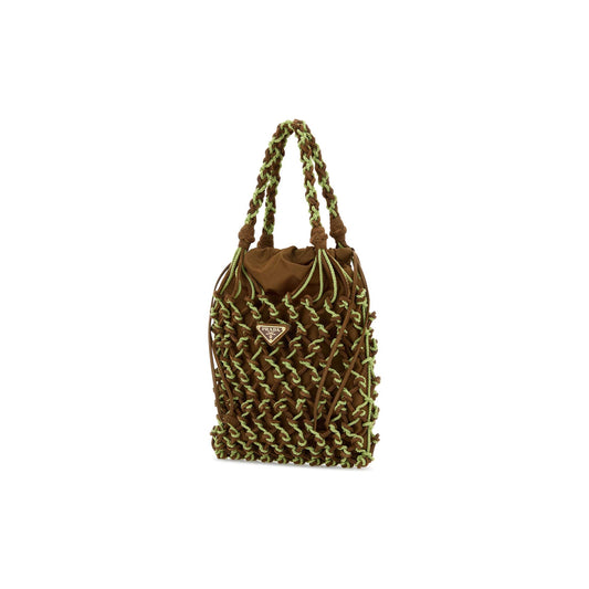 Prada Mala de Mão em Re-Nylon — Cinzento