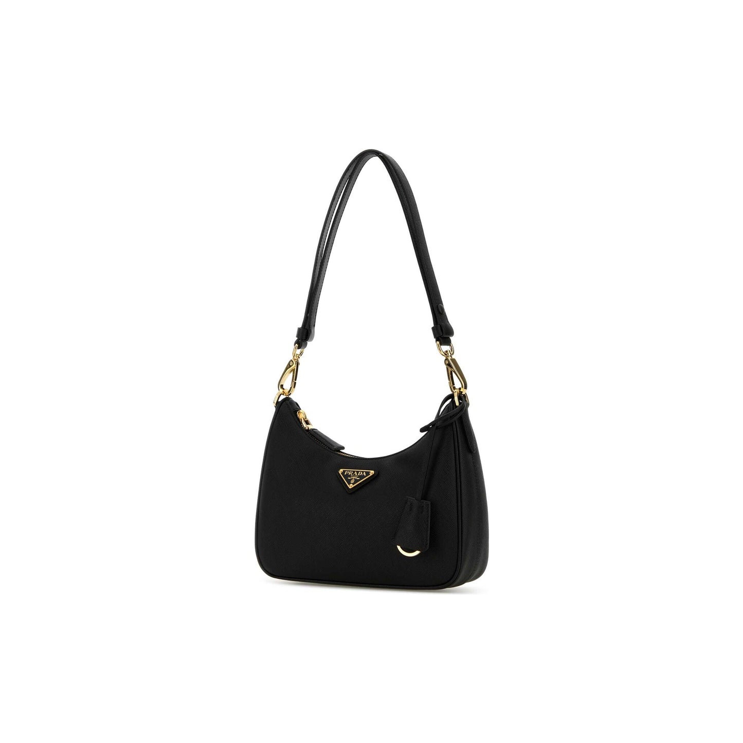 Prada Mala Mini Re-Edition em Pele — Preto
