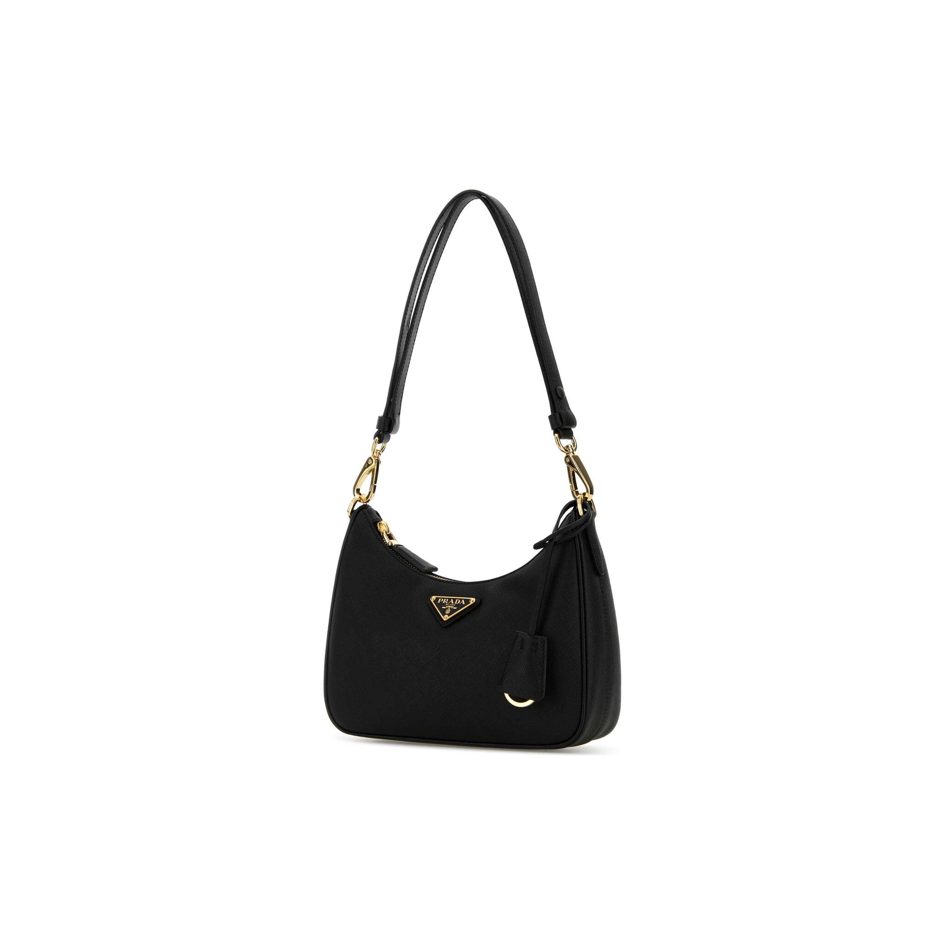 Prada Mala Mini Re-Edition em Pele — Preto