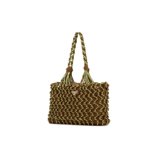 Prada Mala Tote em Crochet
