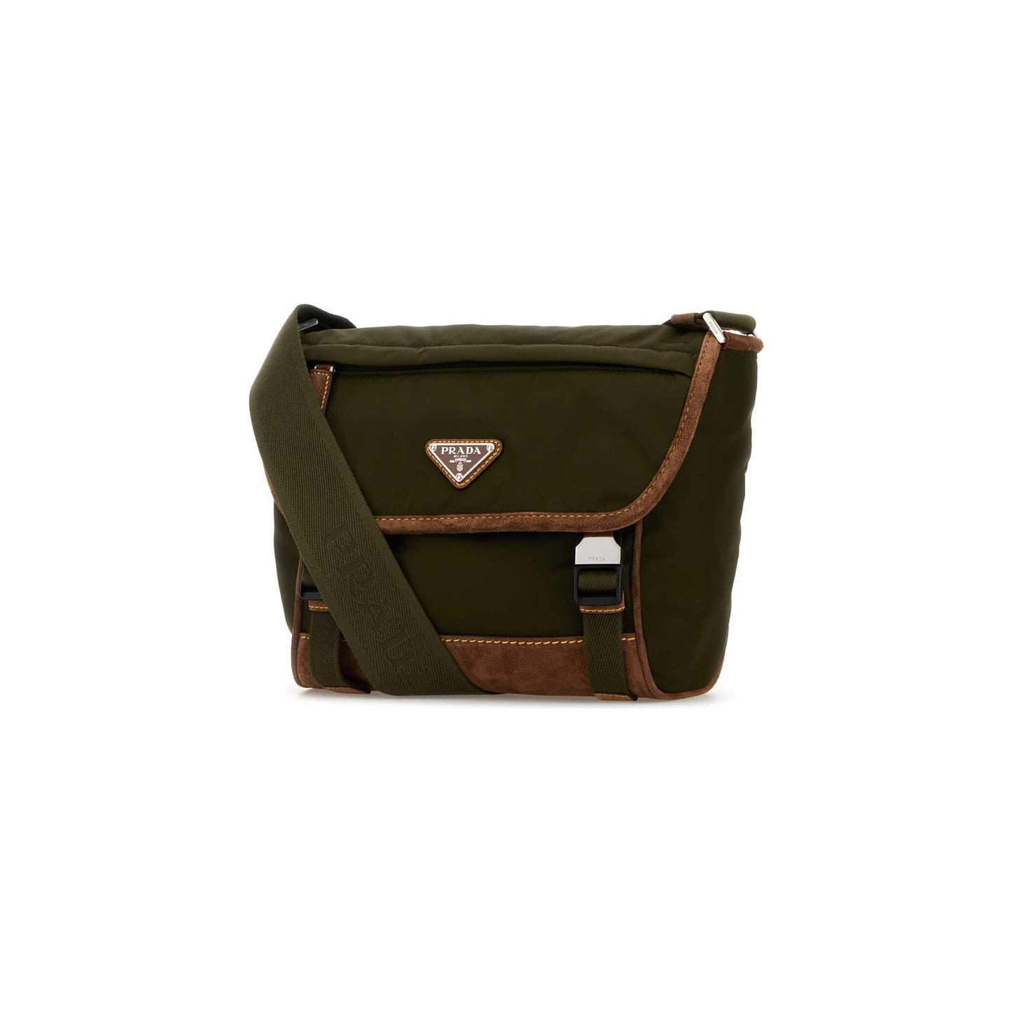 Prada Mala de Ombro em Re-Nylon — Verde