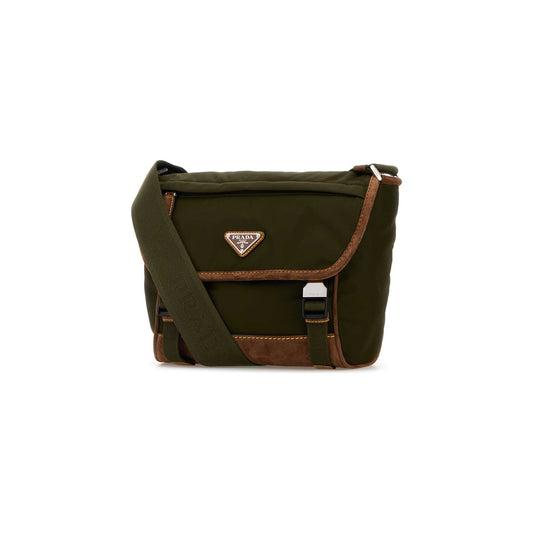 Prada Mala de Ombro em Re-Nylon — Verde