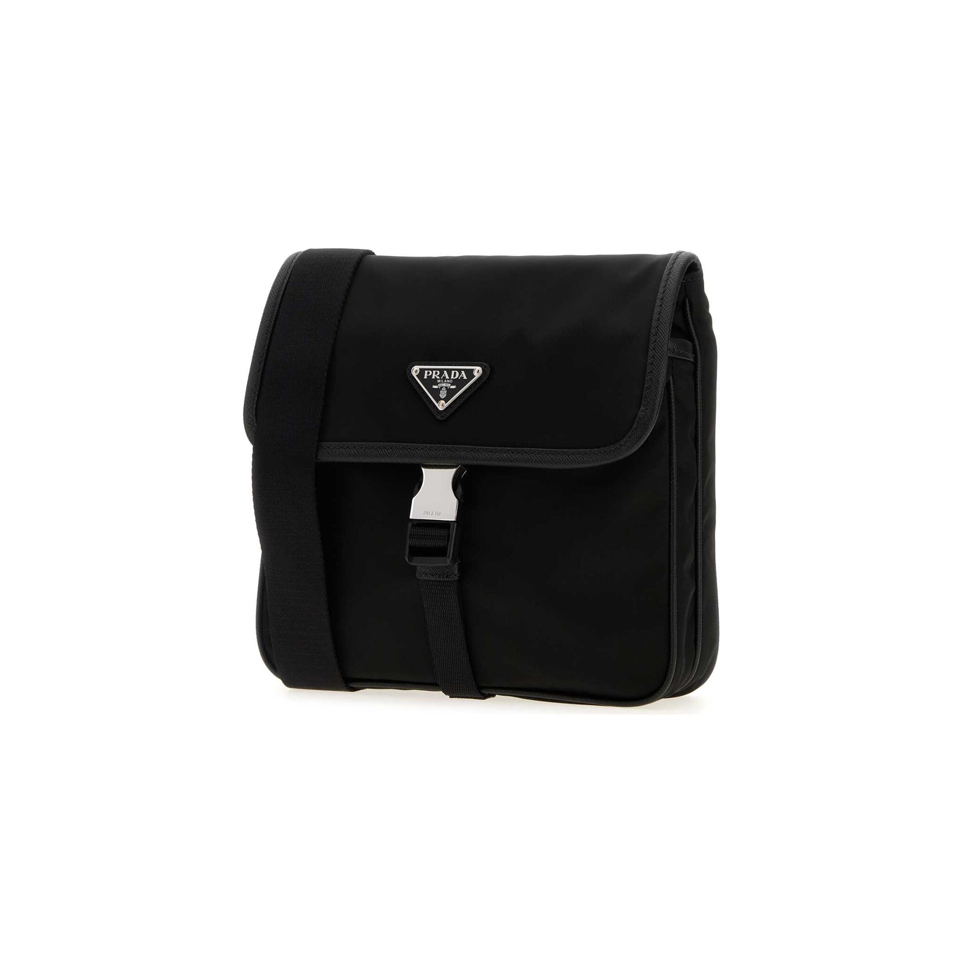 Prada Mala de Ombro em Re-Nylon — Preto