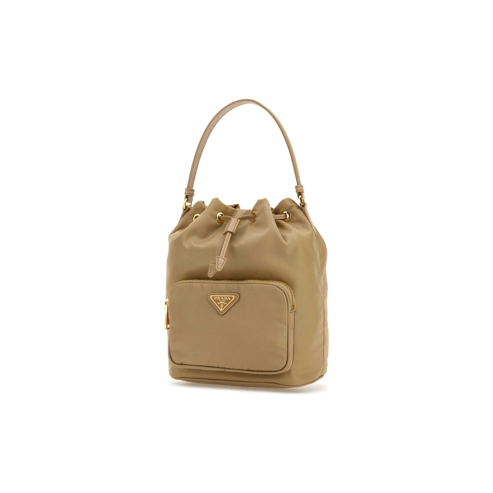 Prada Mala Saco Buckle em Re-Nylon — Verde