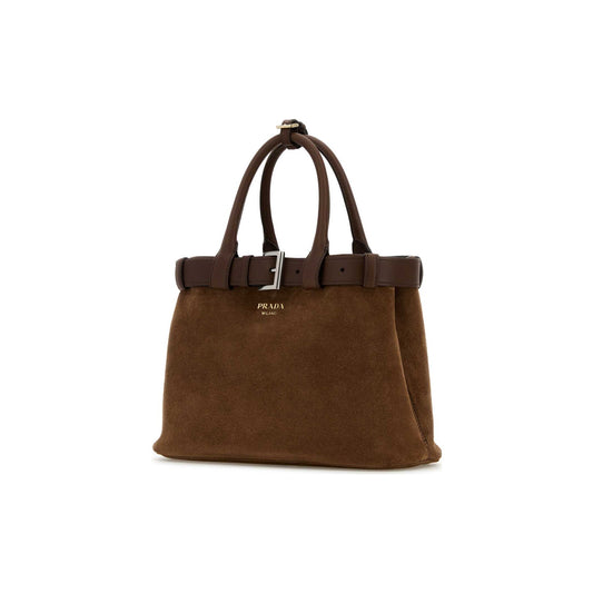 Prada Mala de Mão Média Buckle em Pele