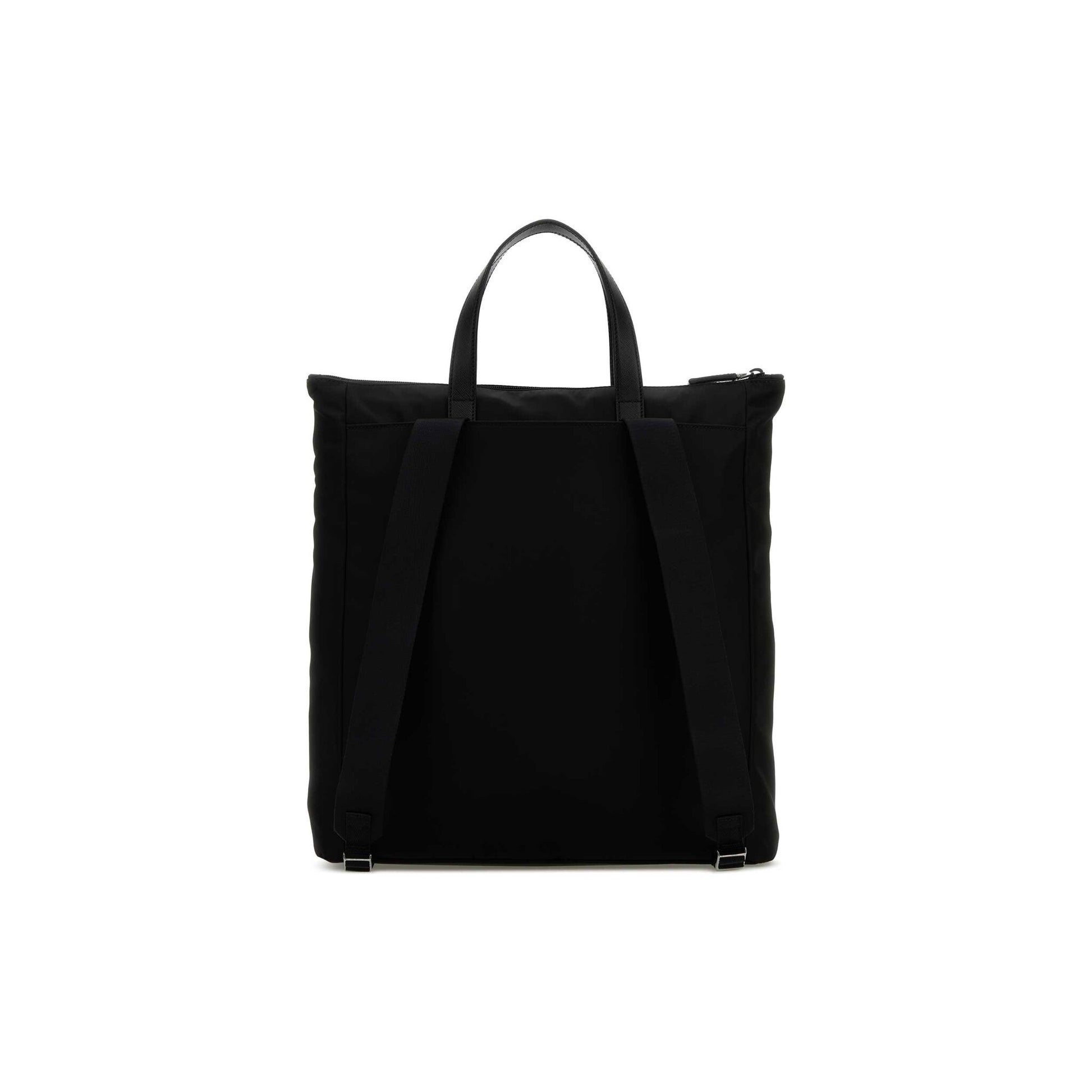 Prada Mala Tote em Re-Nylon — Preto