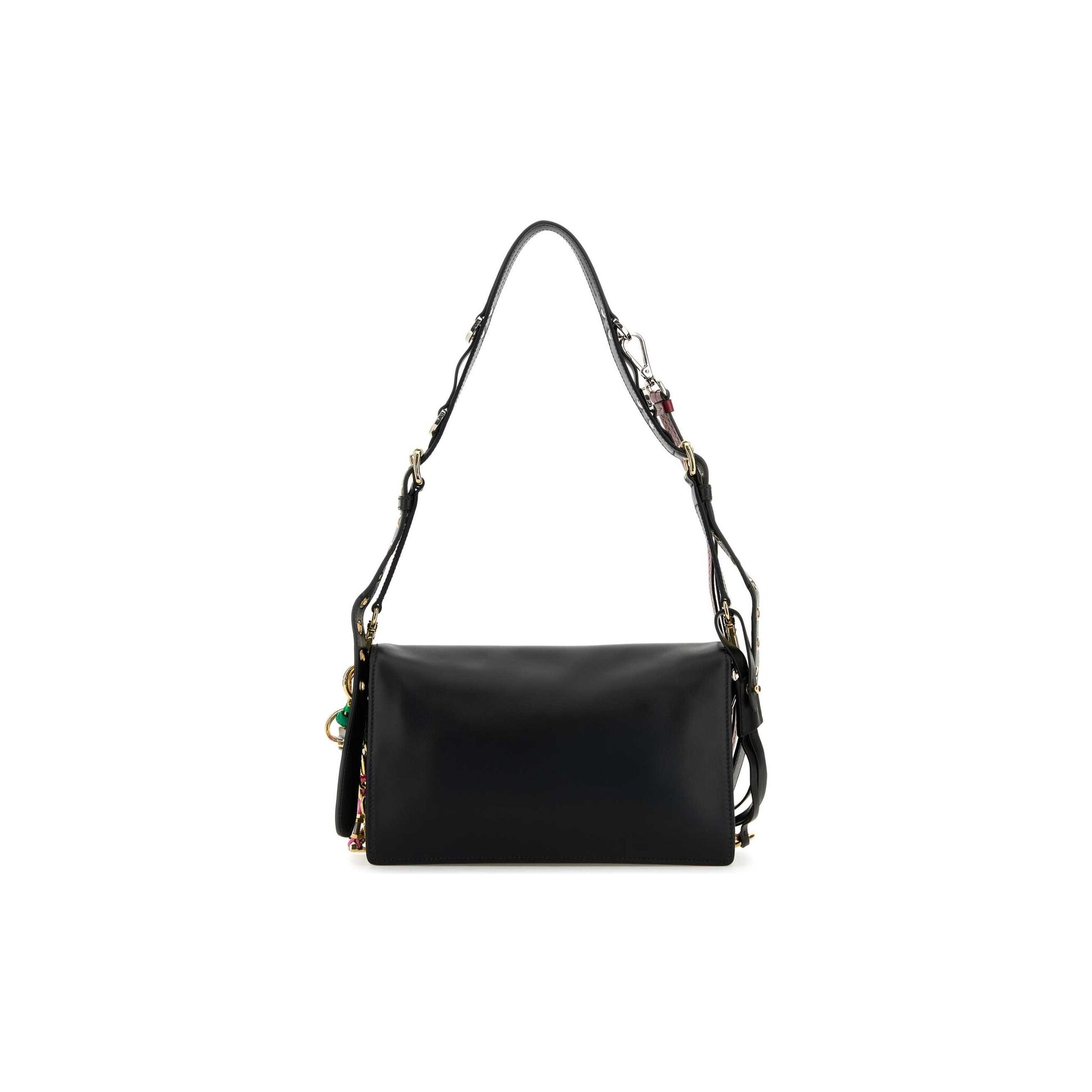 Prada Mala de Ombro Pequena Soft Sound em Pele — Vermelho