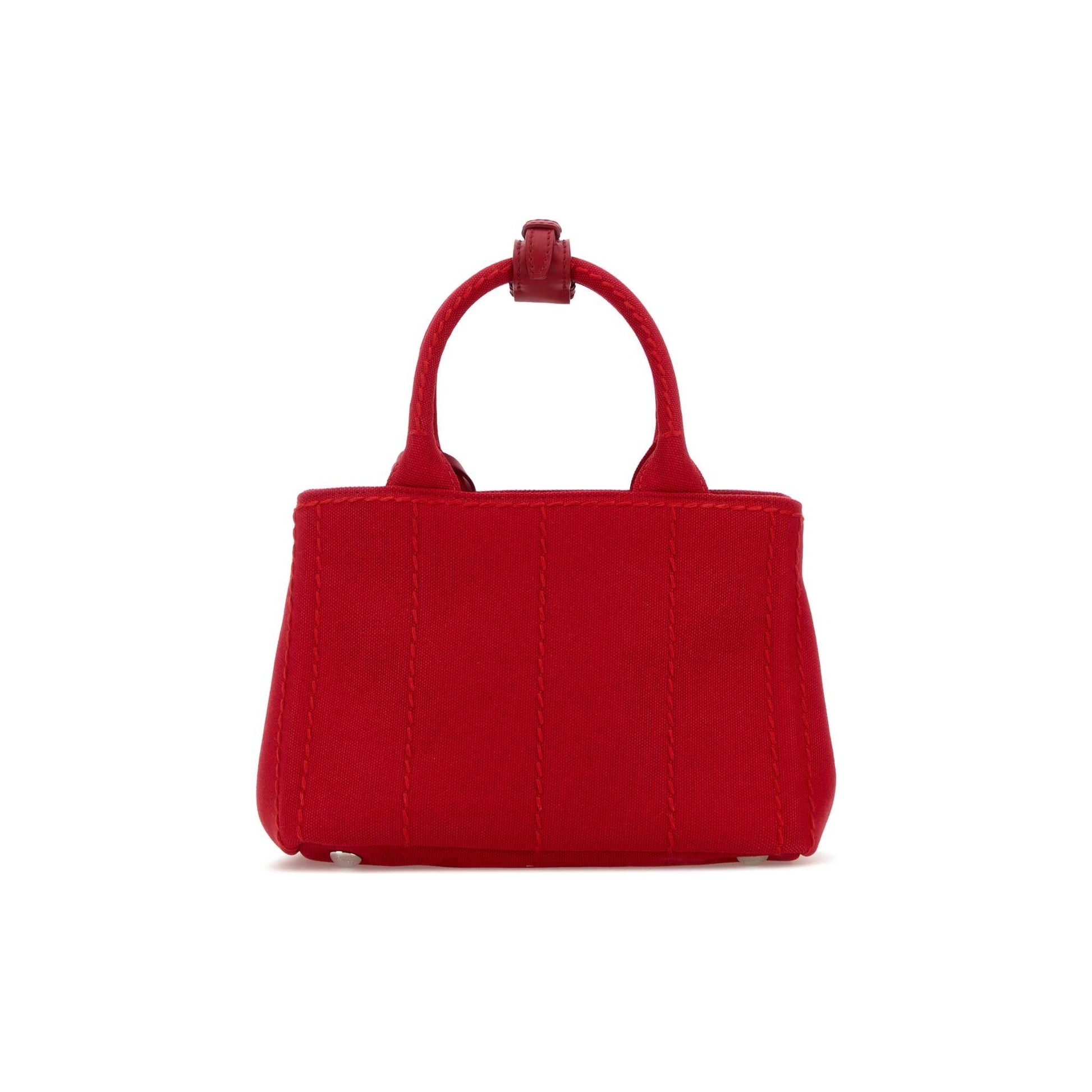 Prada Mala de Ombro em Lona — Vermelho