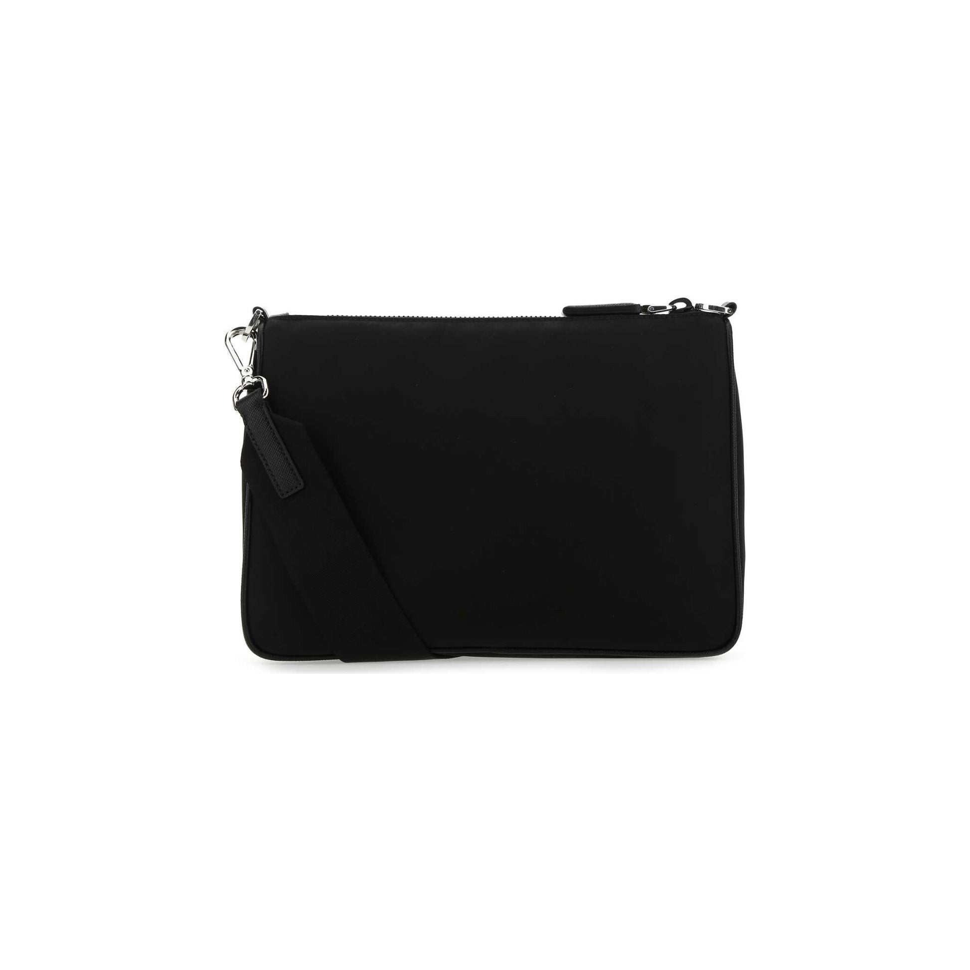 Prada Mala de Ombro em Re-Nylon — Preto