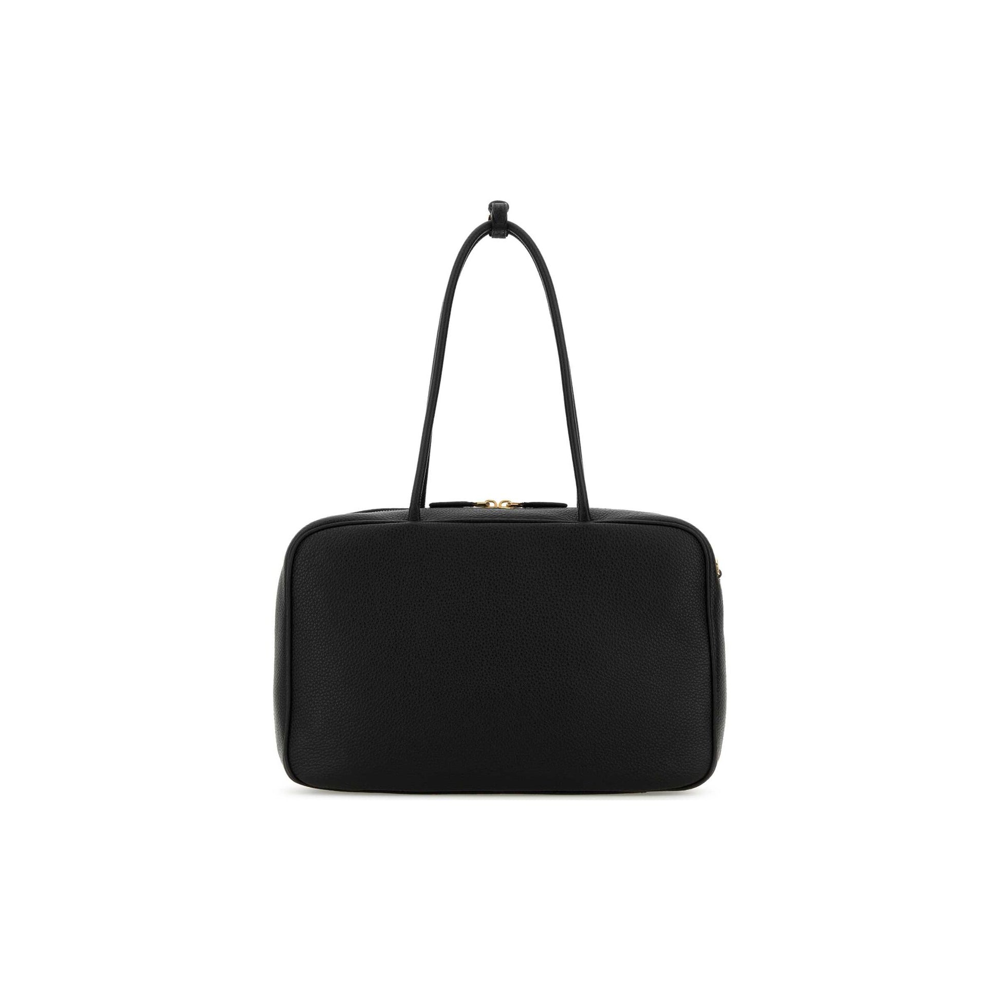 Prada Mala de Ombro em Pele — Preto