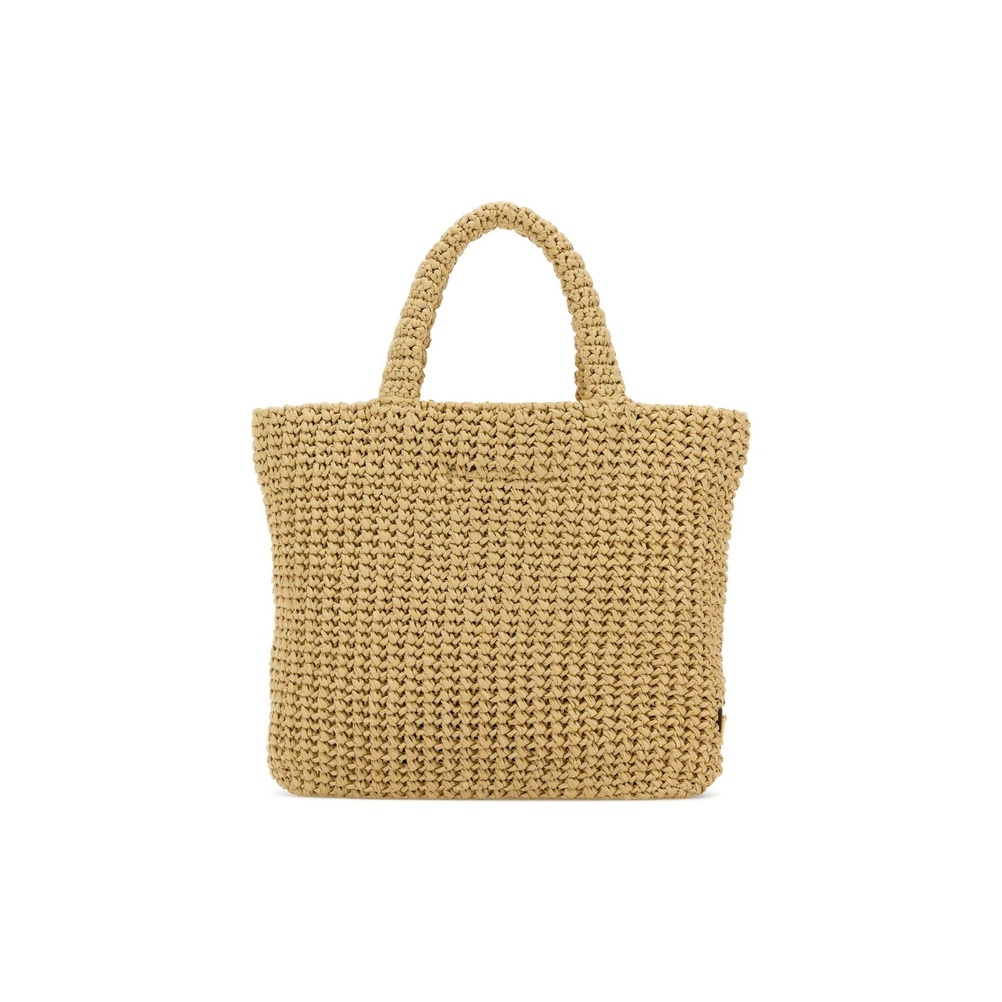 Prada Mala Tote Pequena em Raffia