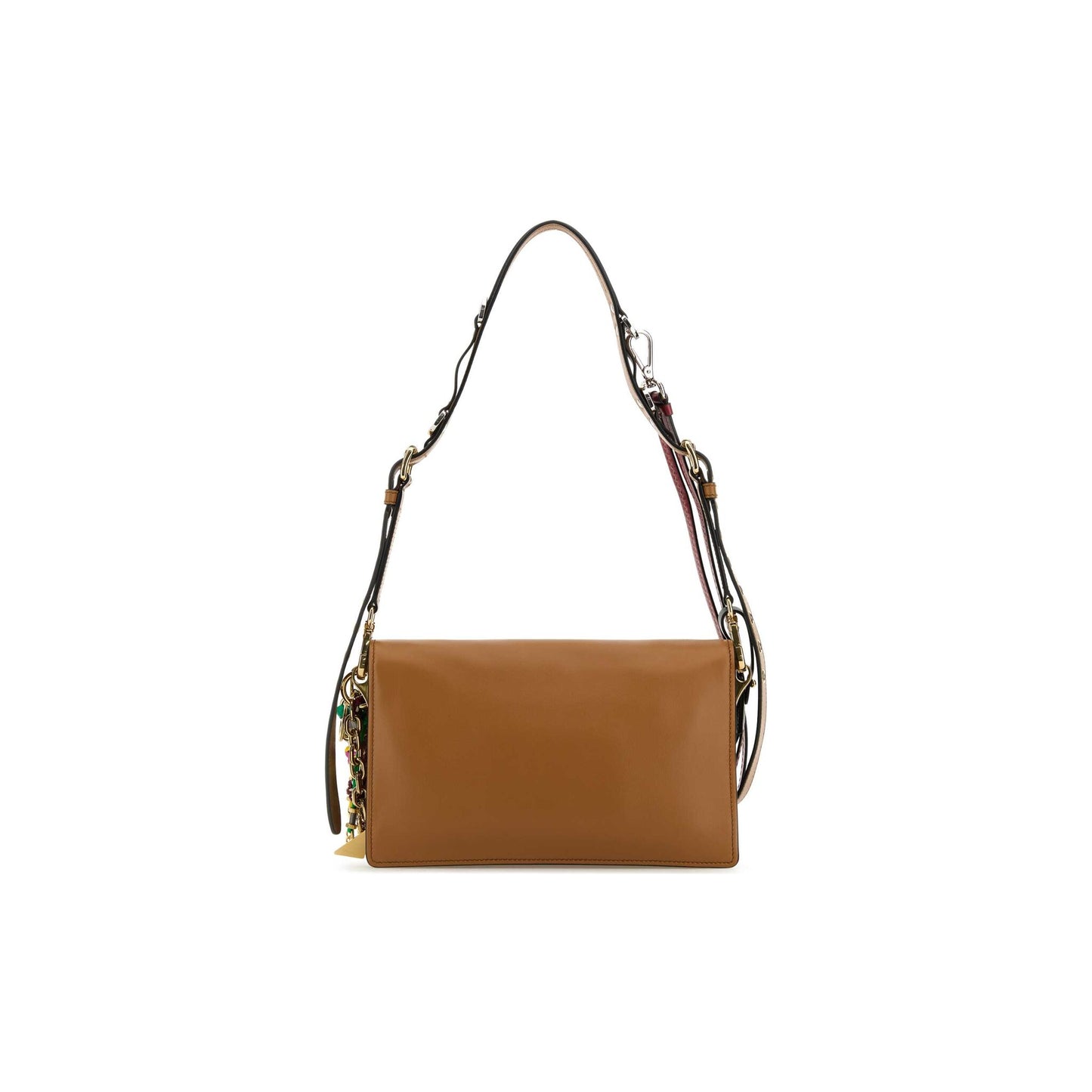 Prada Mala de Ombro Pequena Soft Sound em Pele — Verde-Militar