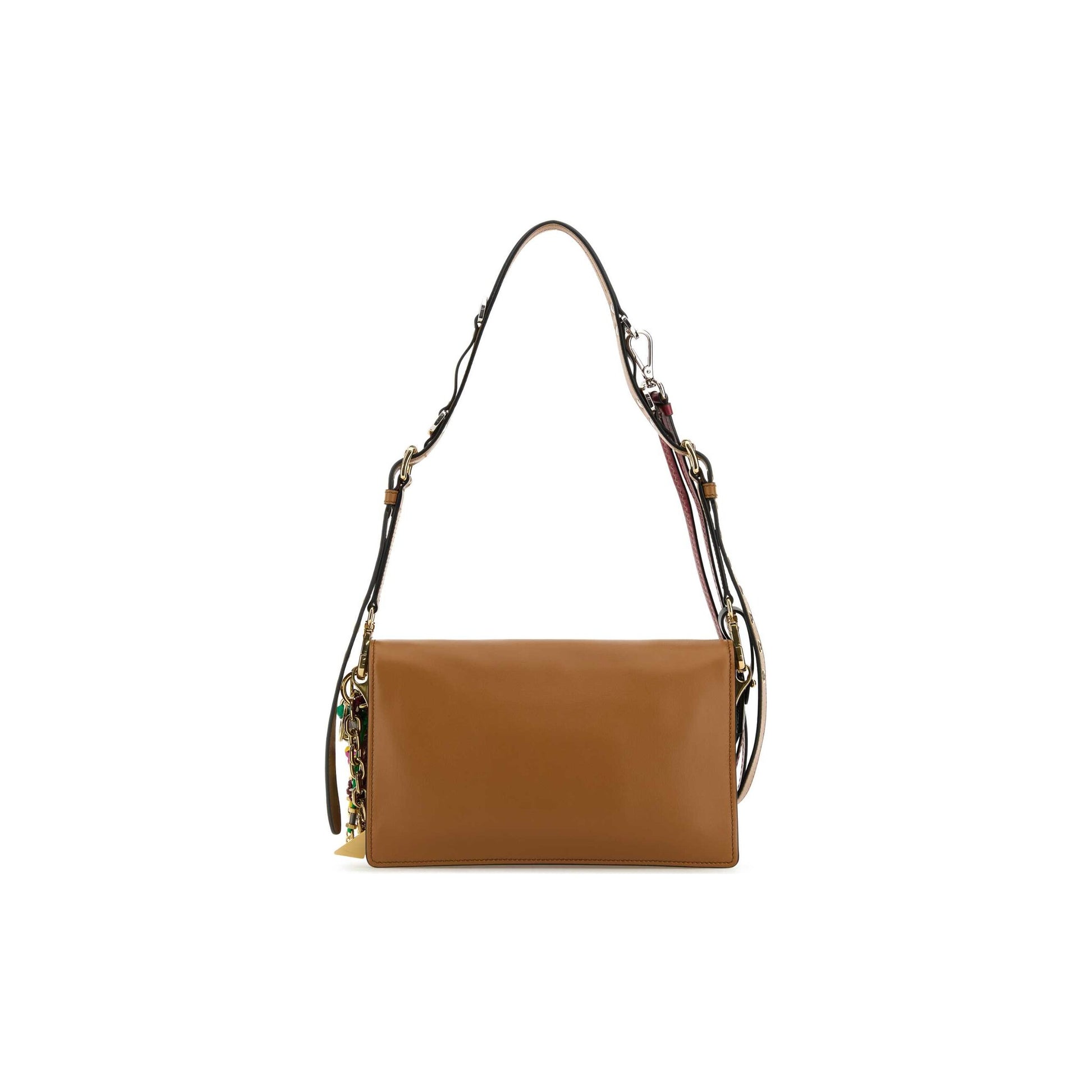 Prada Mala de Ombro Pequena Soft Sound em Pele — Verde-Militar