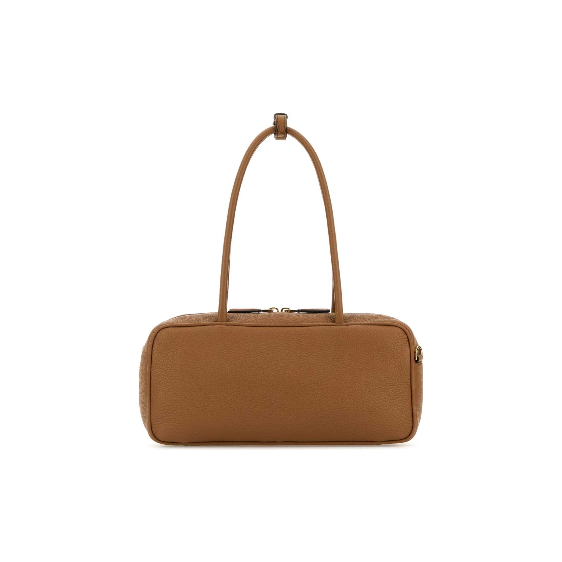 Prada Mala de Ombro em Pele — Castanho