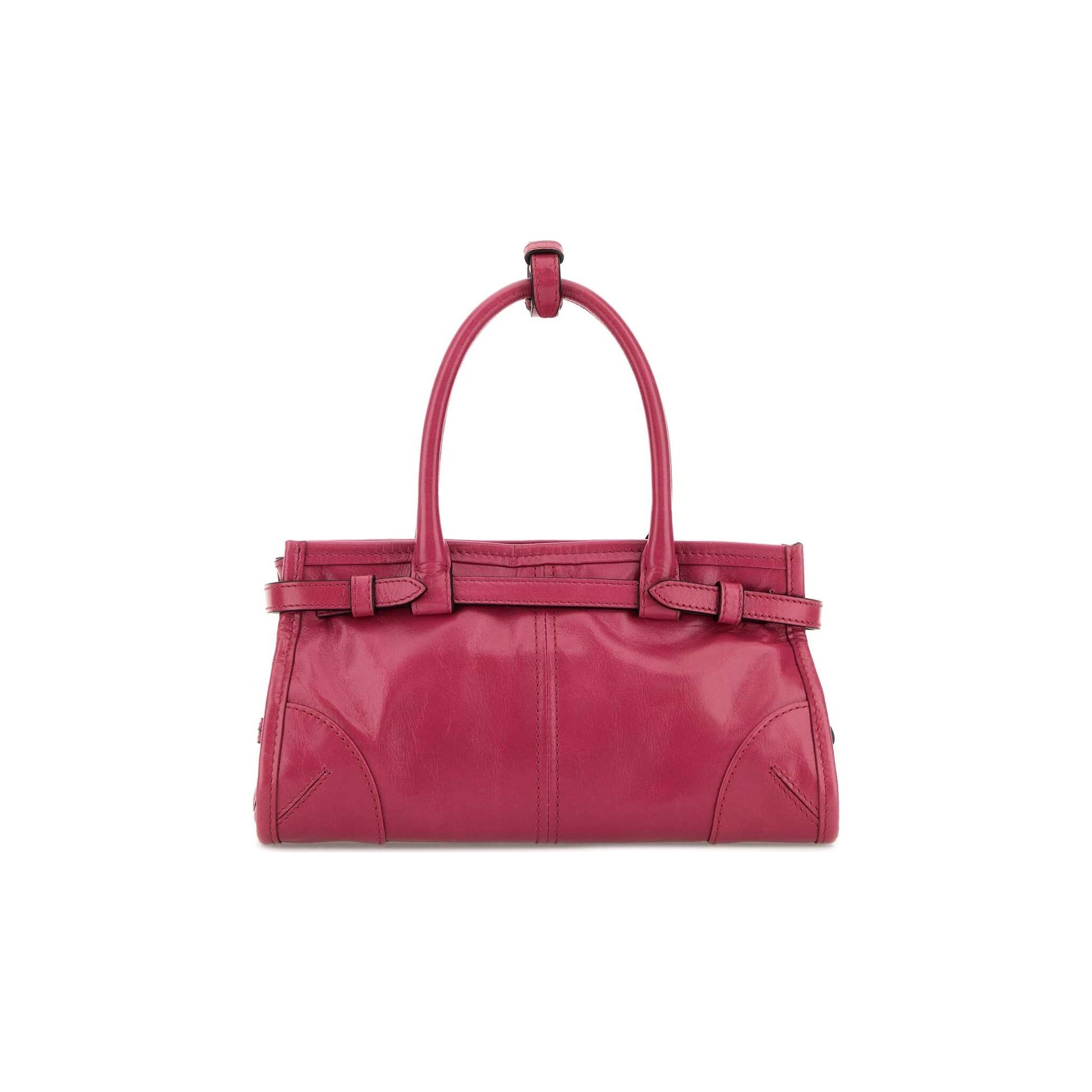 Prada Mala de Mão Mini Bonnie em Pele — Vermelho