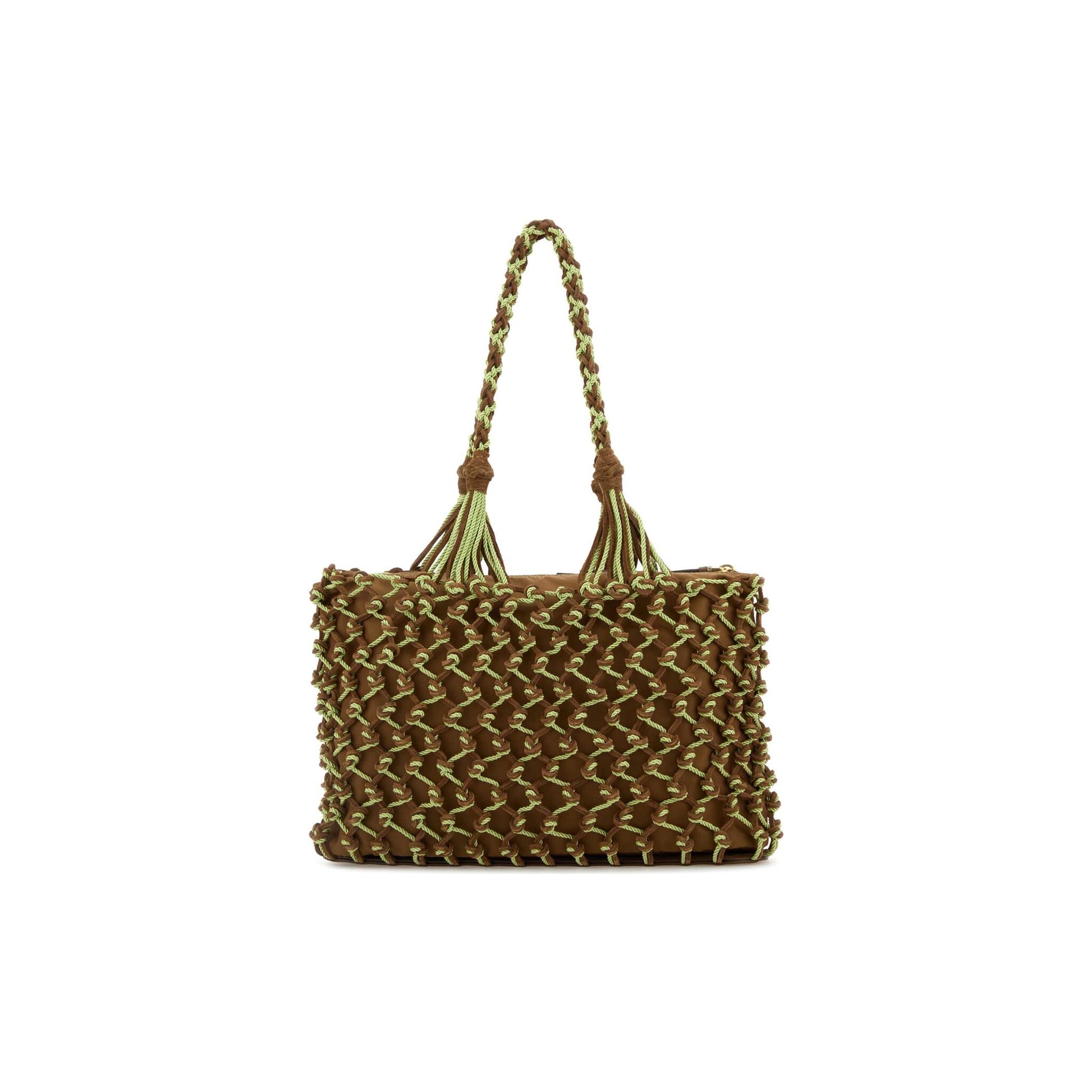 Prada Mala Tote em Crochet