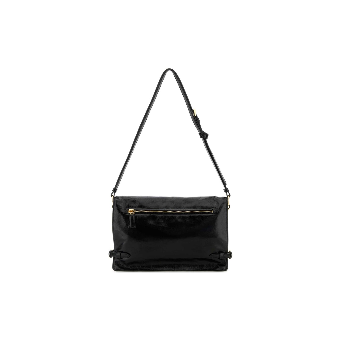 Prada Mala de Ombro em Pele — Preto