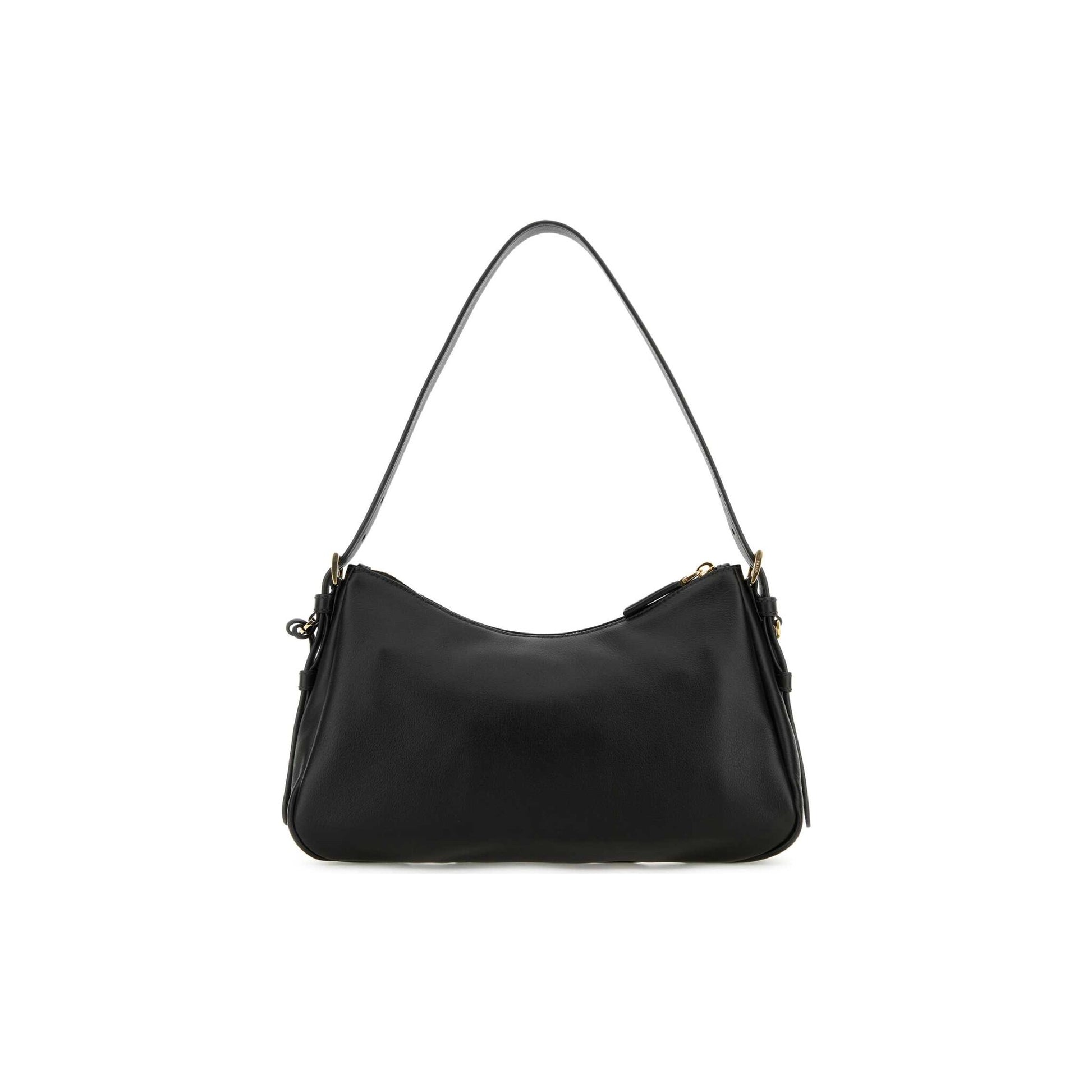 Prada Mala de Ombro Média Aimée em Pele — Preto