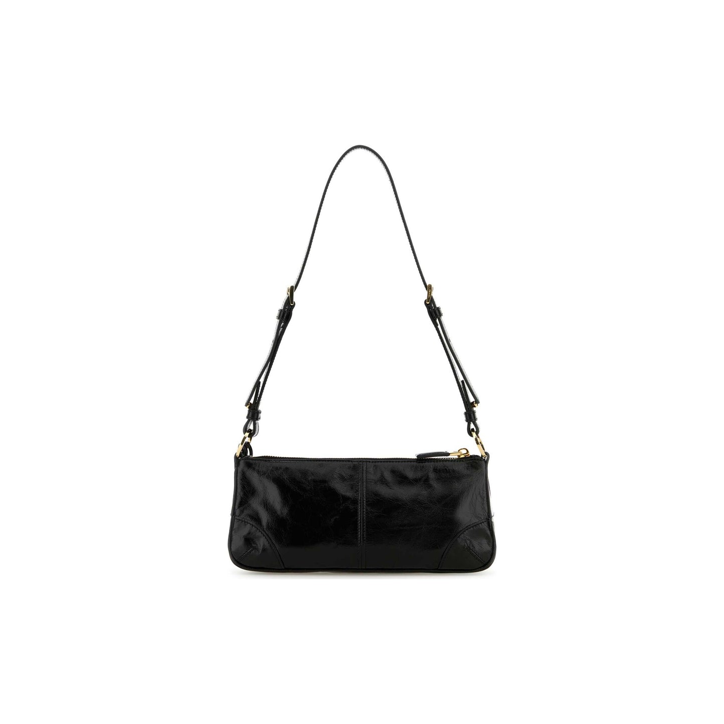 Prada Mala de Ombro em Pele — Preto
