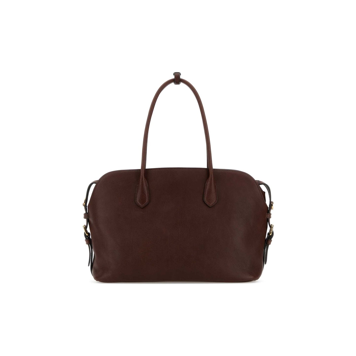 Prada Mala Tote Grande em Pele — Branco