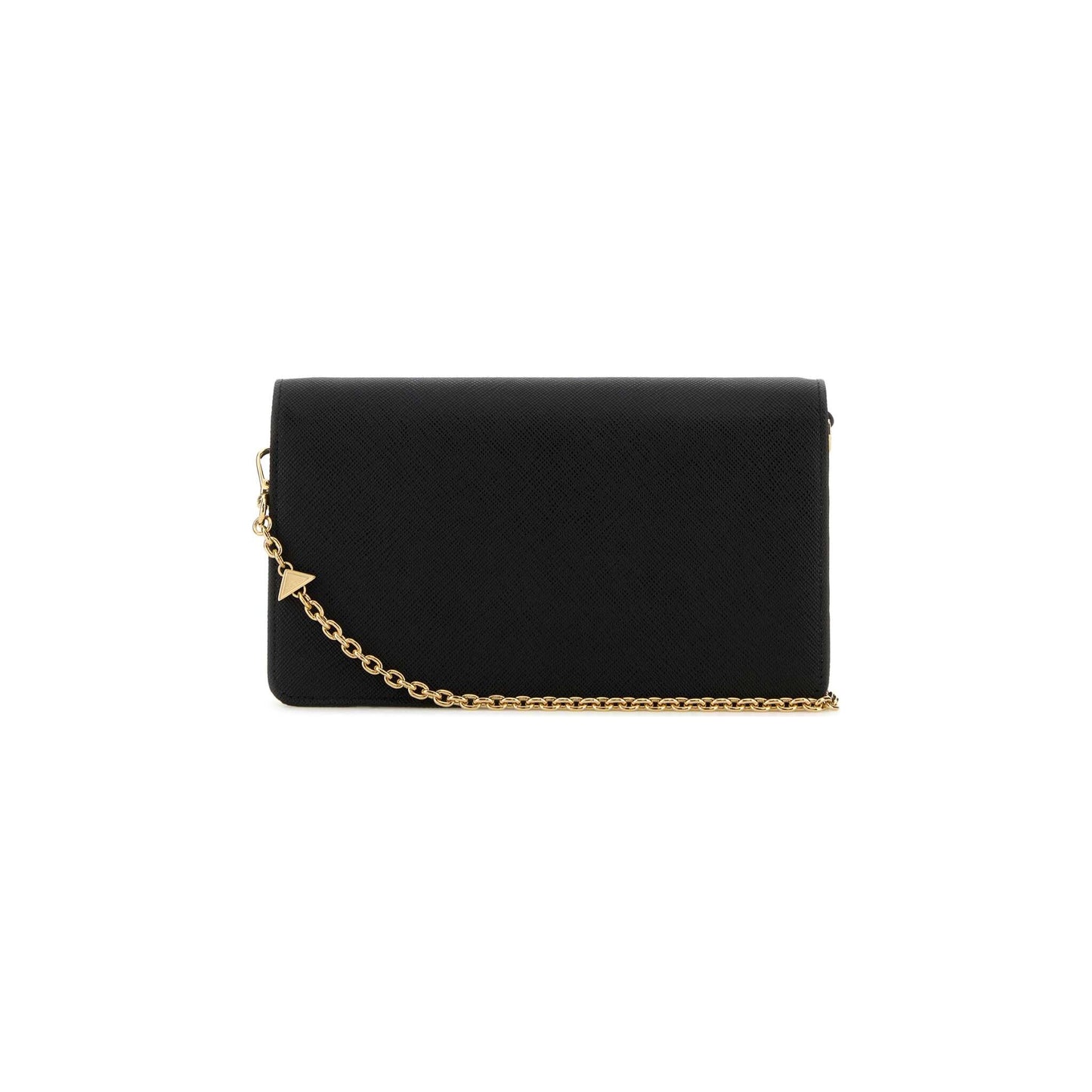 Prada Mala de Ombro em Pele — Preto