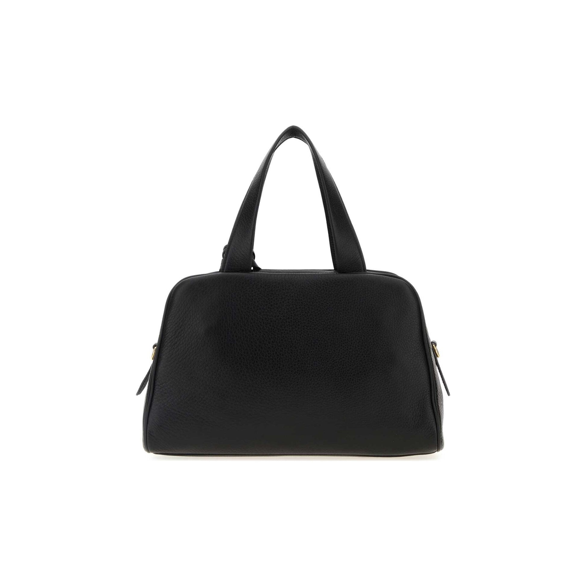 Prada Mala de Ombro em Pele — Preto