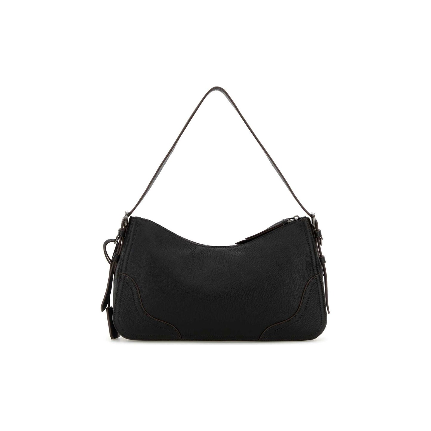 Prada Mala de Ombro Grande Aimée em Lona — Preto