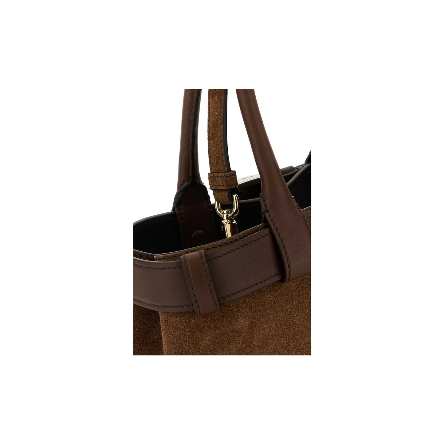 Prada Mala de Mão Média Buckle em Pele