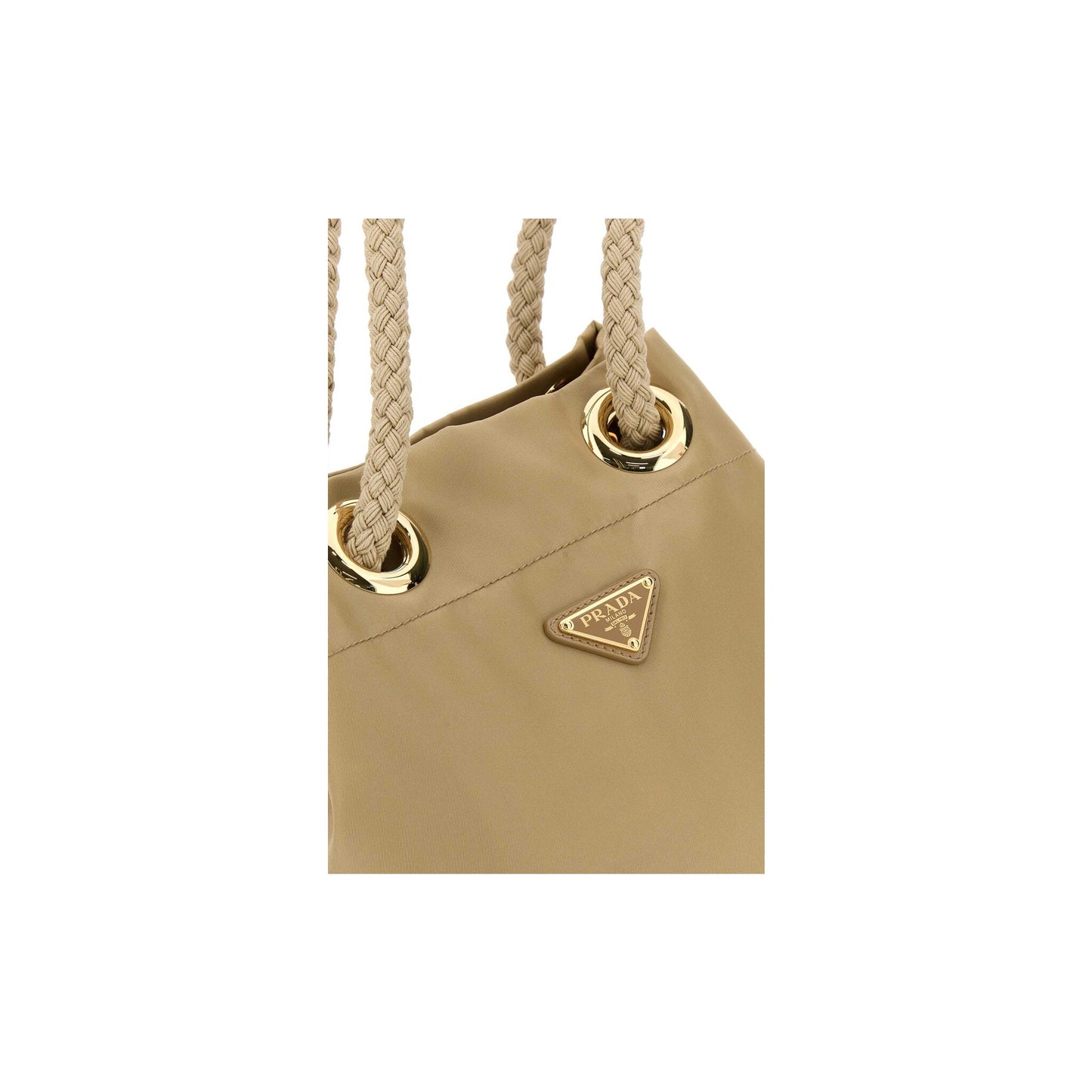 Prada Mala de Ombro Pequena Buckle em Re-Nylon — Verde