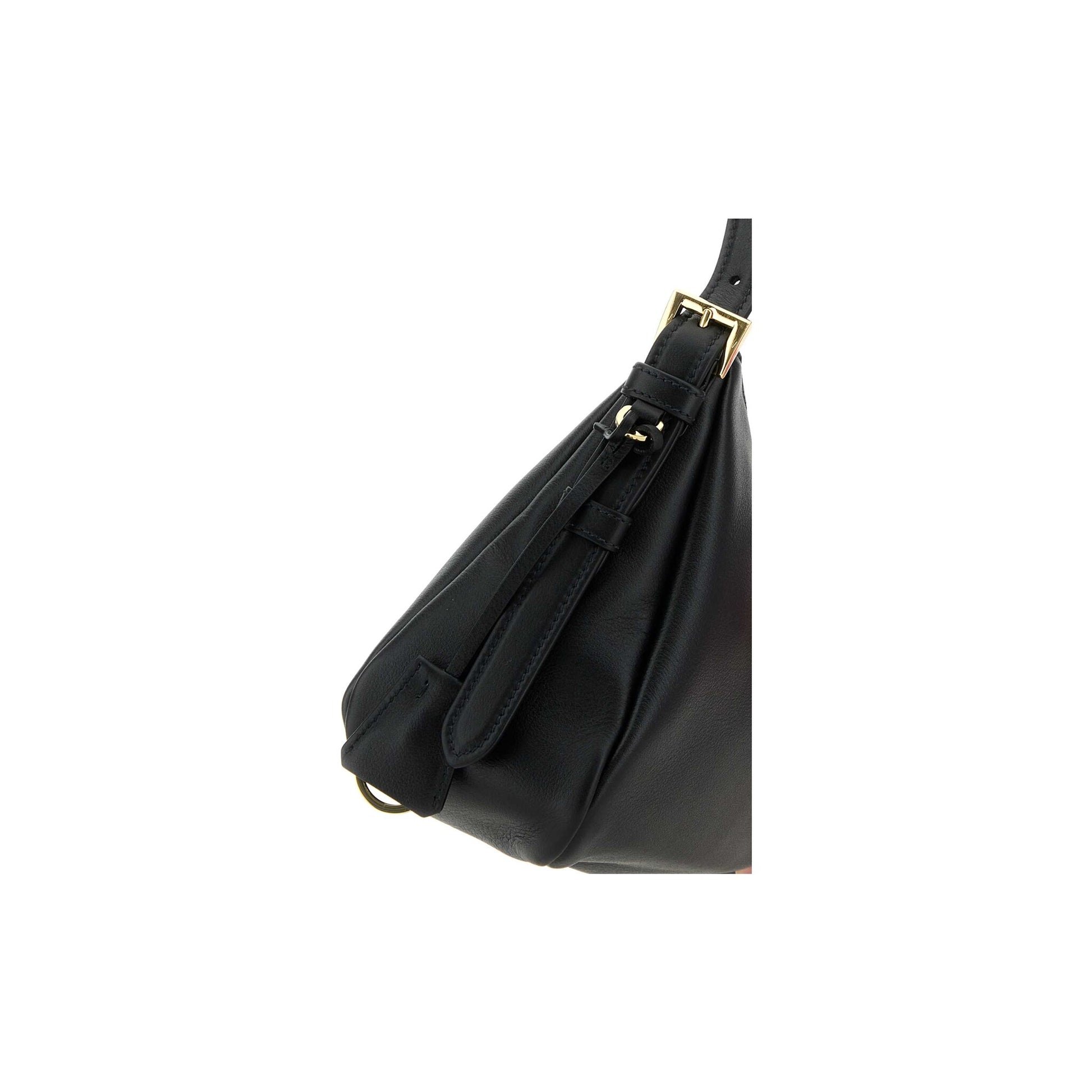 Prada Mala de Ombro Média Aimée em Pele — Preto